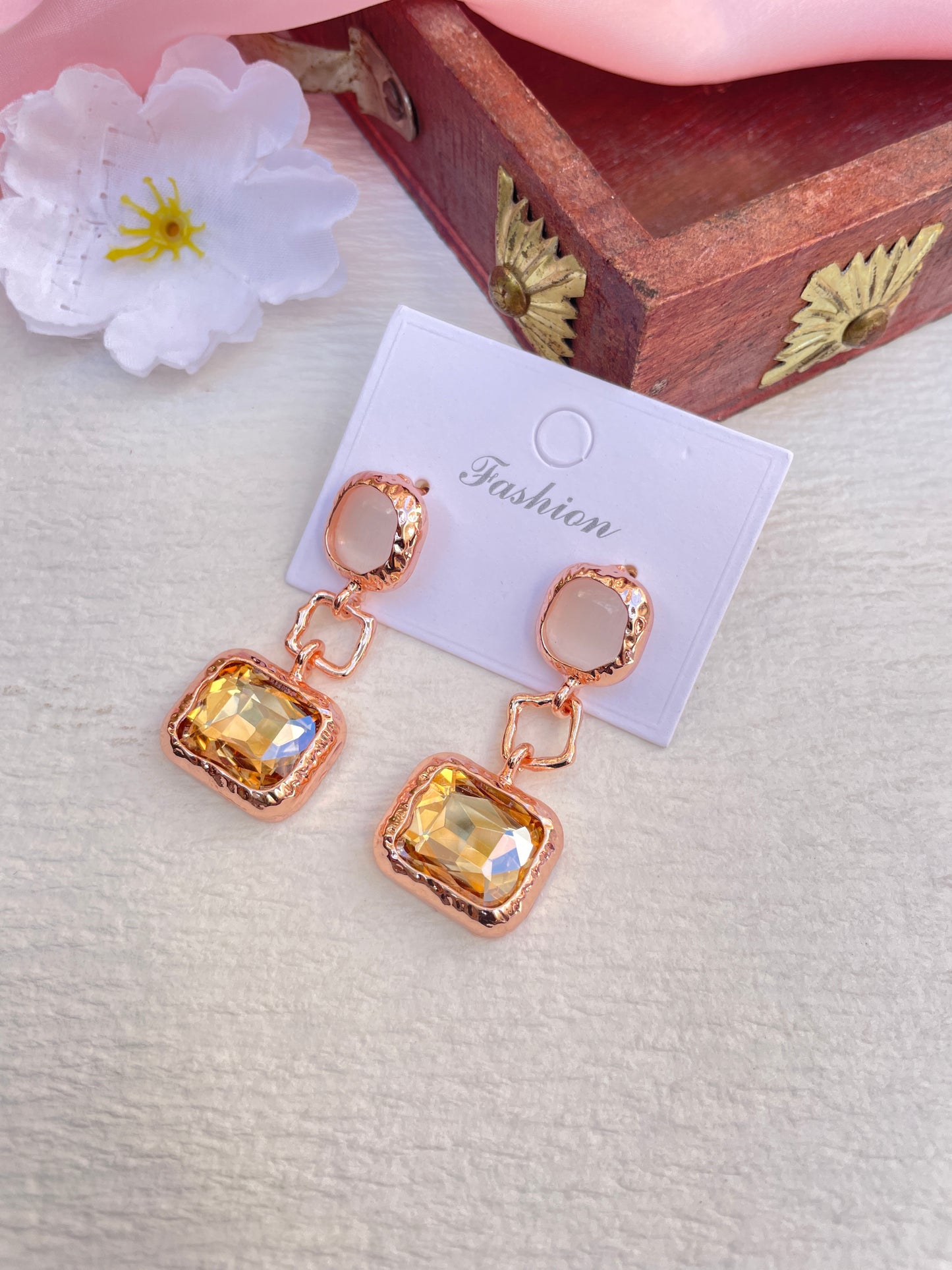 Yellow Div Earrings