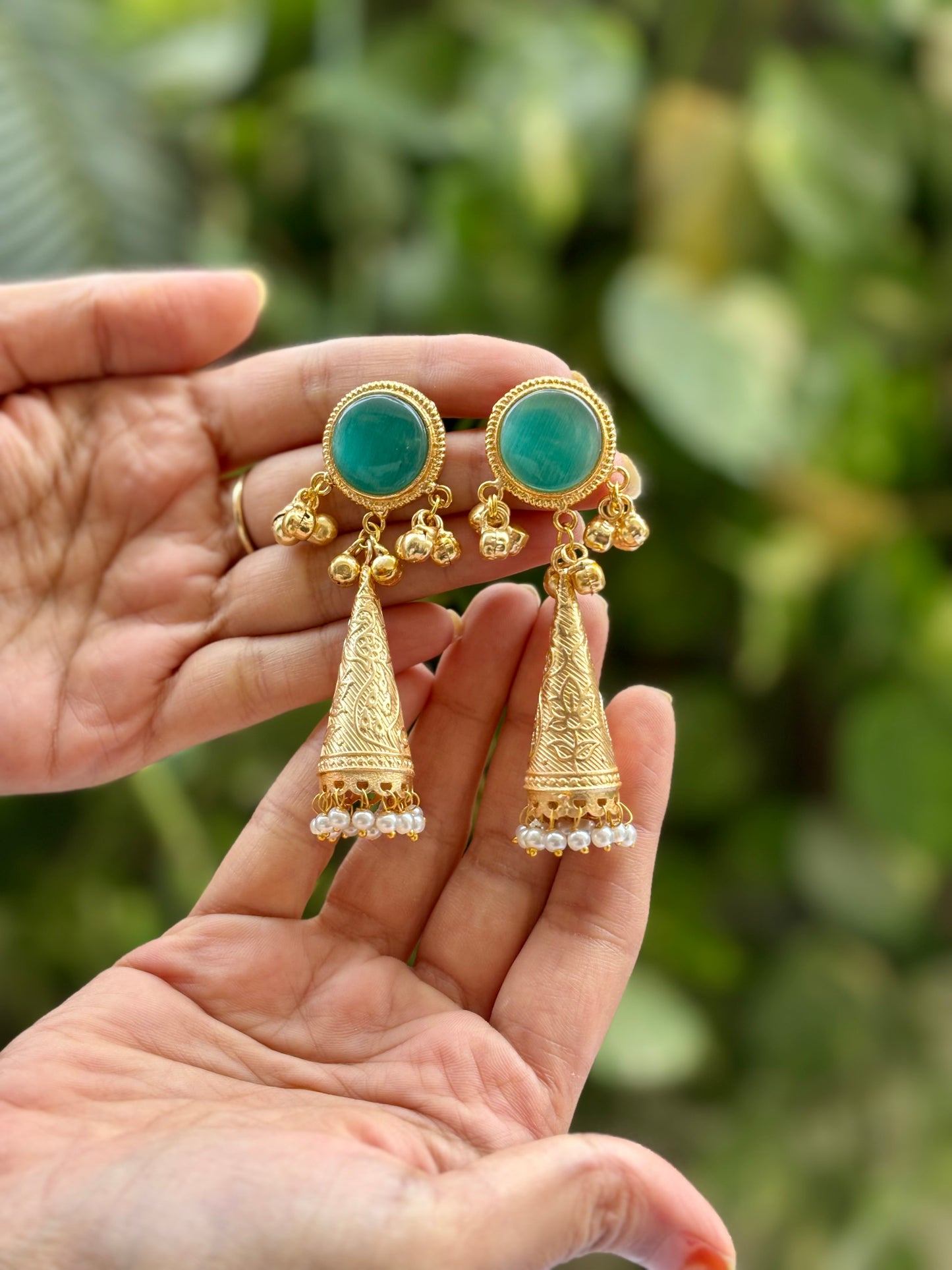 Turquoise Sanaya Kashmiri Earrings