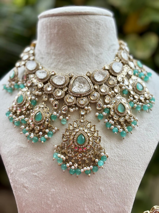 Mint Reshmi Kundan Bridal Jewellery Set