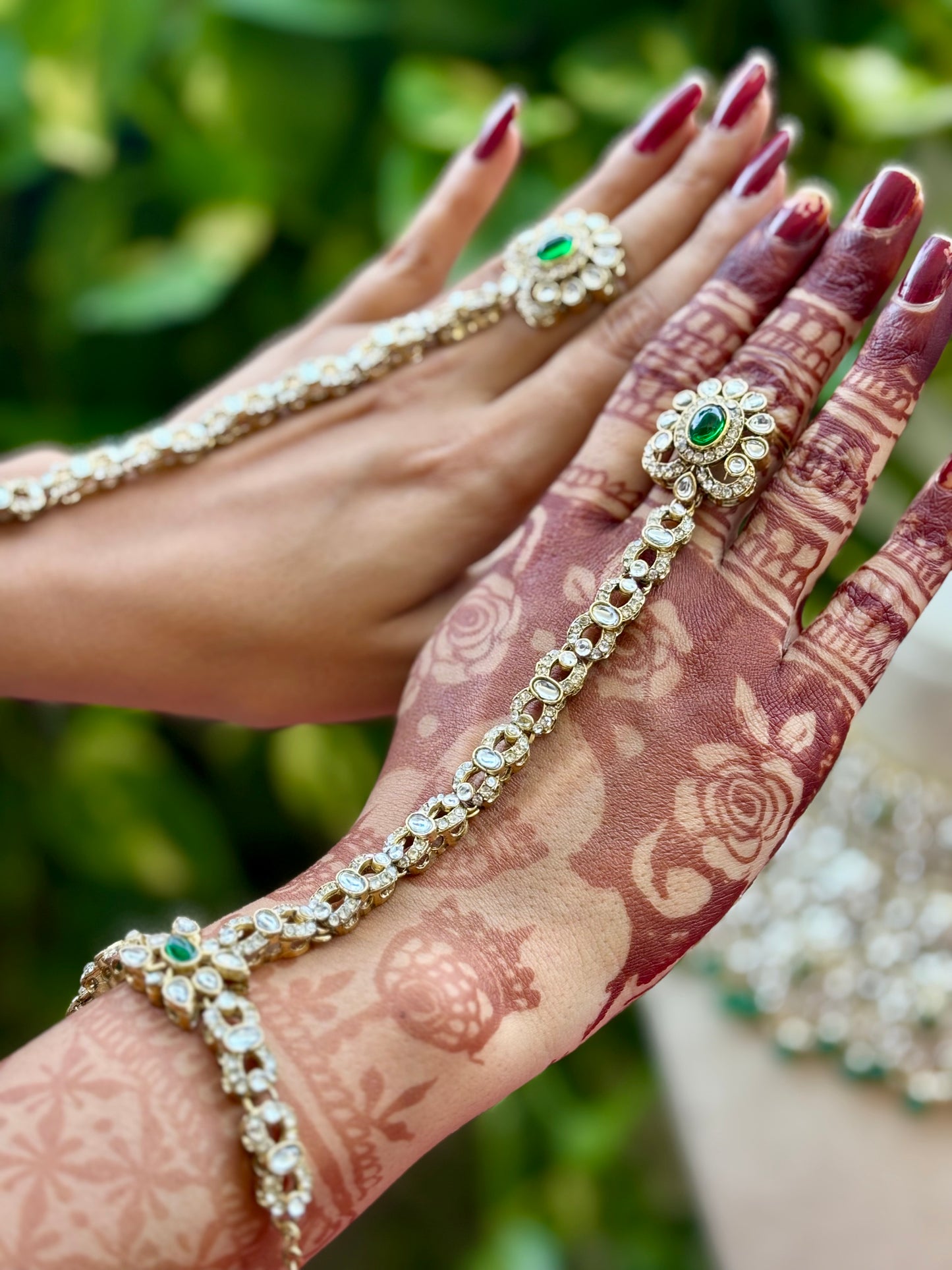 Green Myra Kundan Bridal Jewellery Set