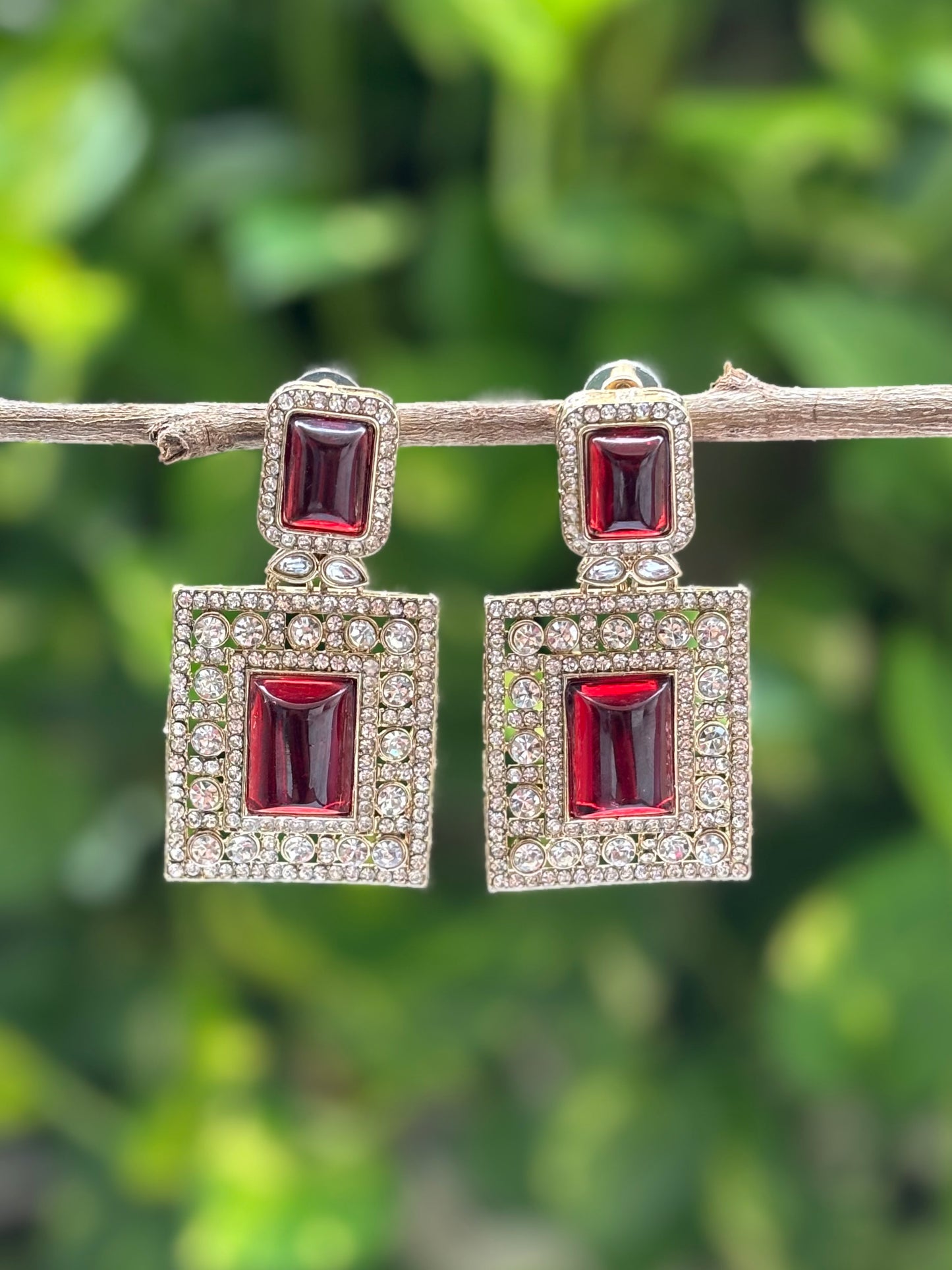 Maroon Advika Earings