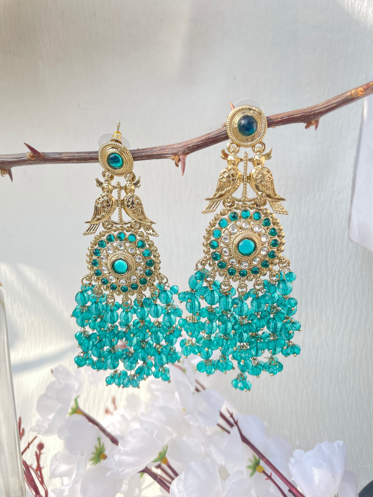 Sea Green Nil Danglers