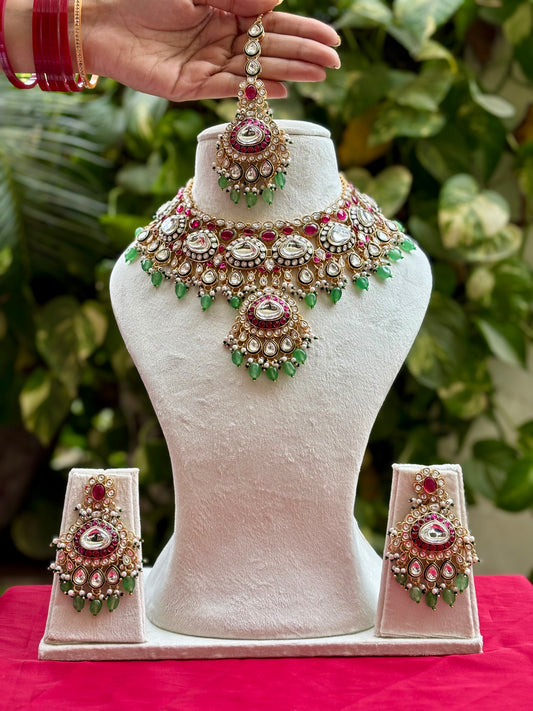 Multicolour Ravya Kundan Bridal Jewellery Set