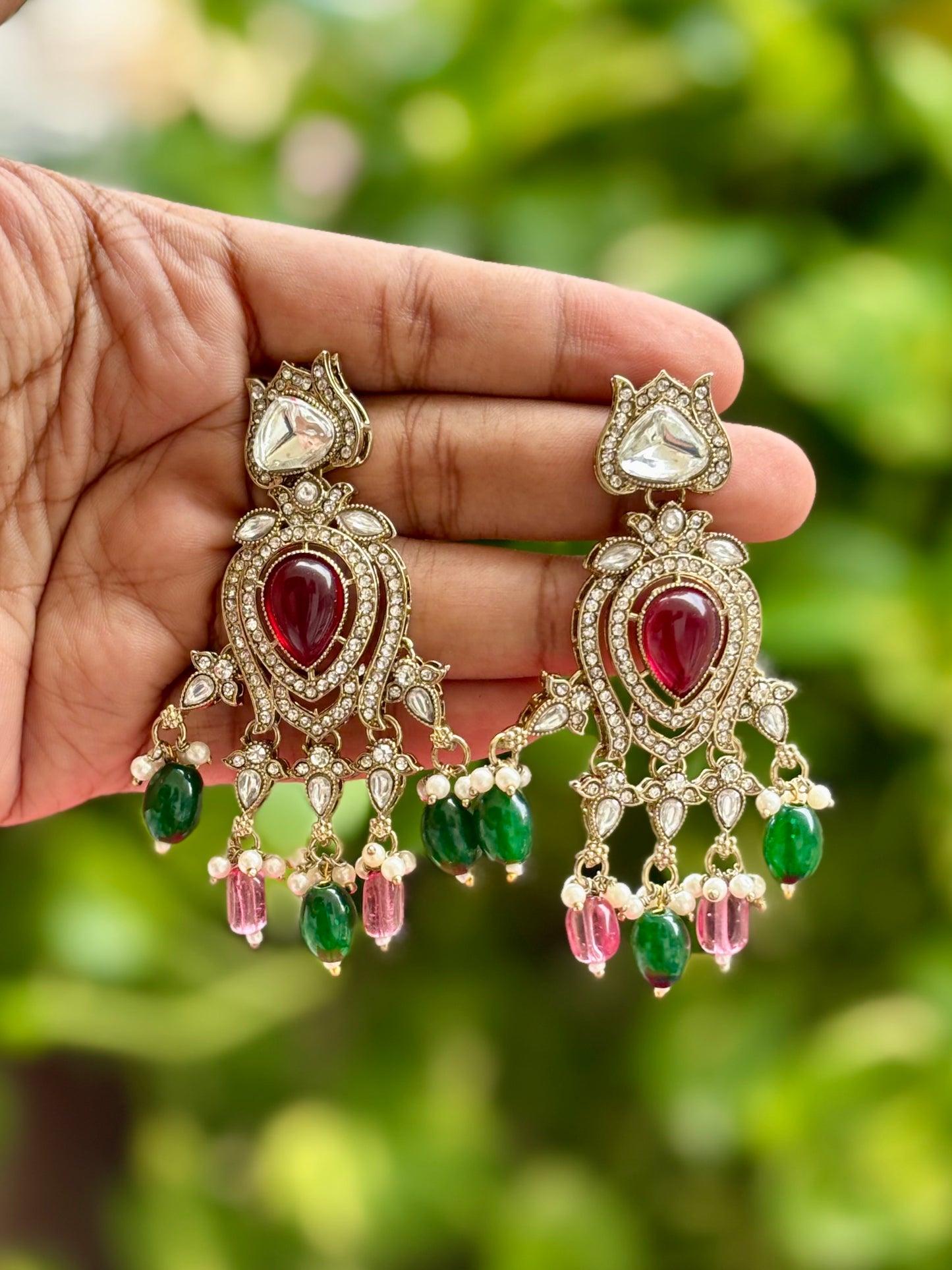 Multicolour Elara Kundan Bridal Jewellery Set