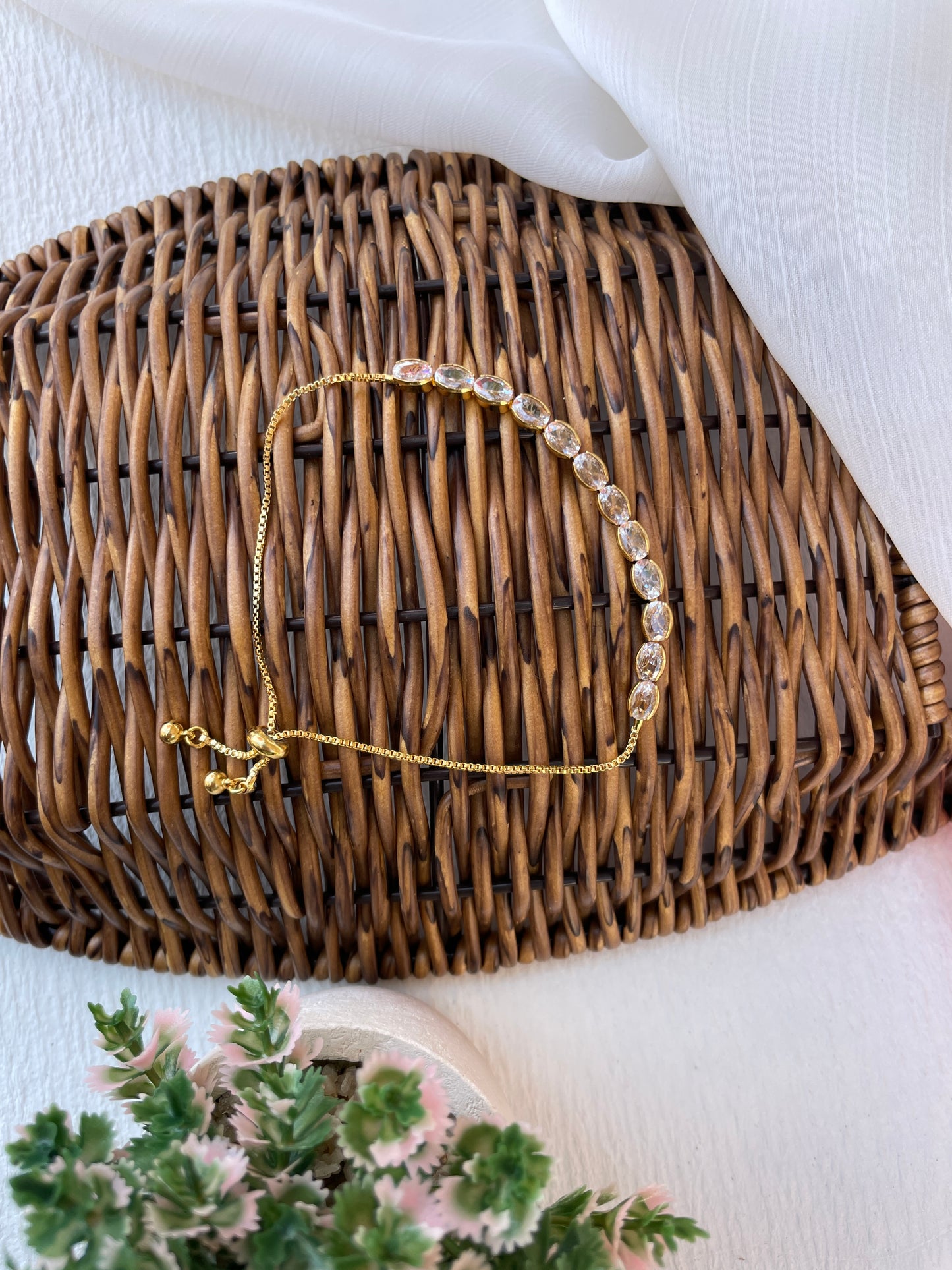 Golden Sona Zirconia Bracelet