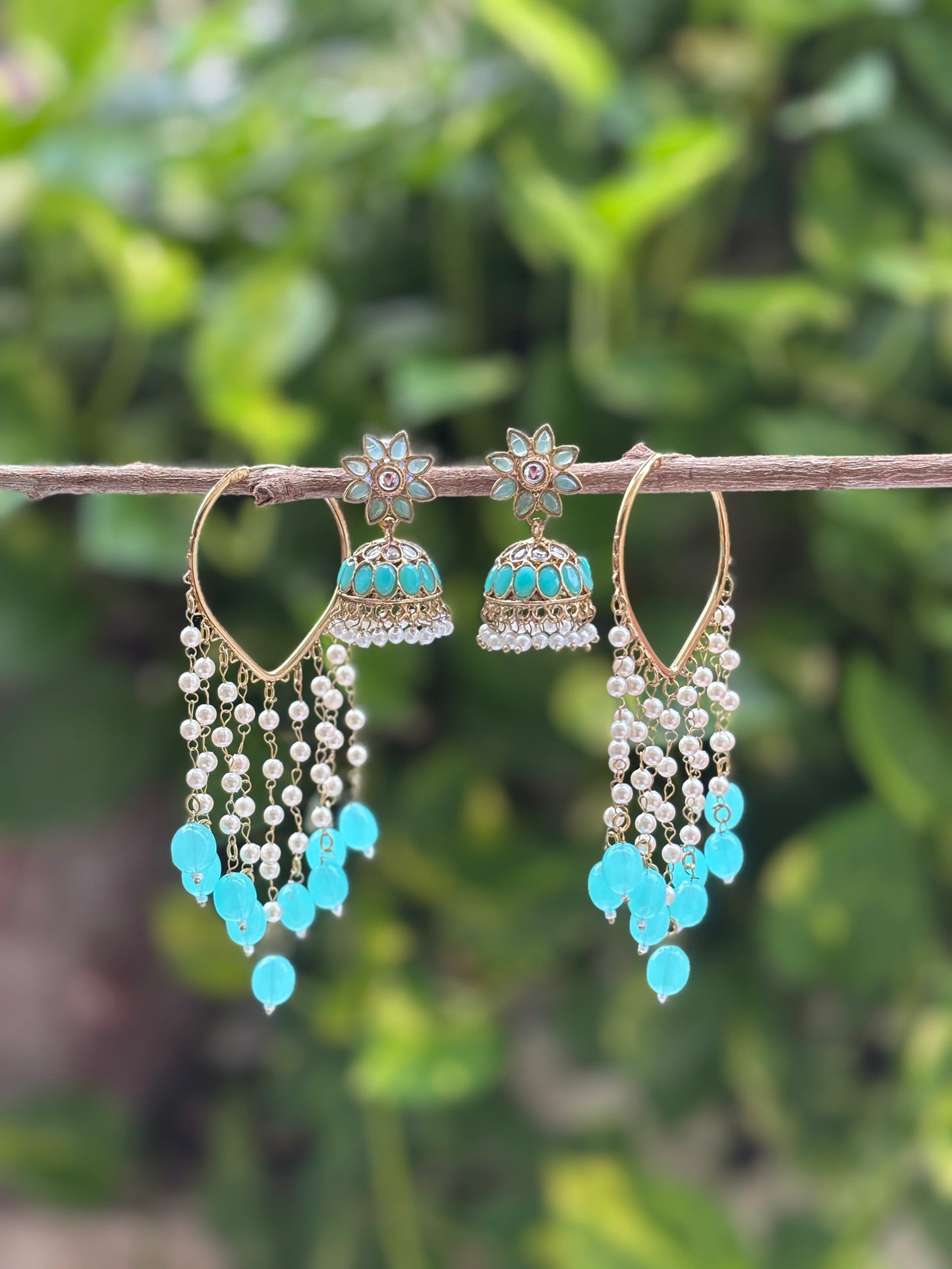 Turquoise 3 in 1 Earrings Set