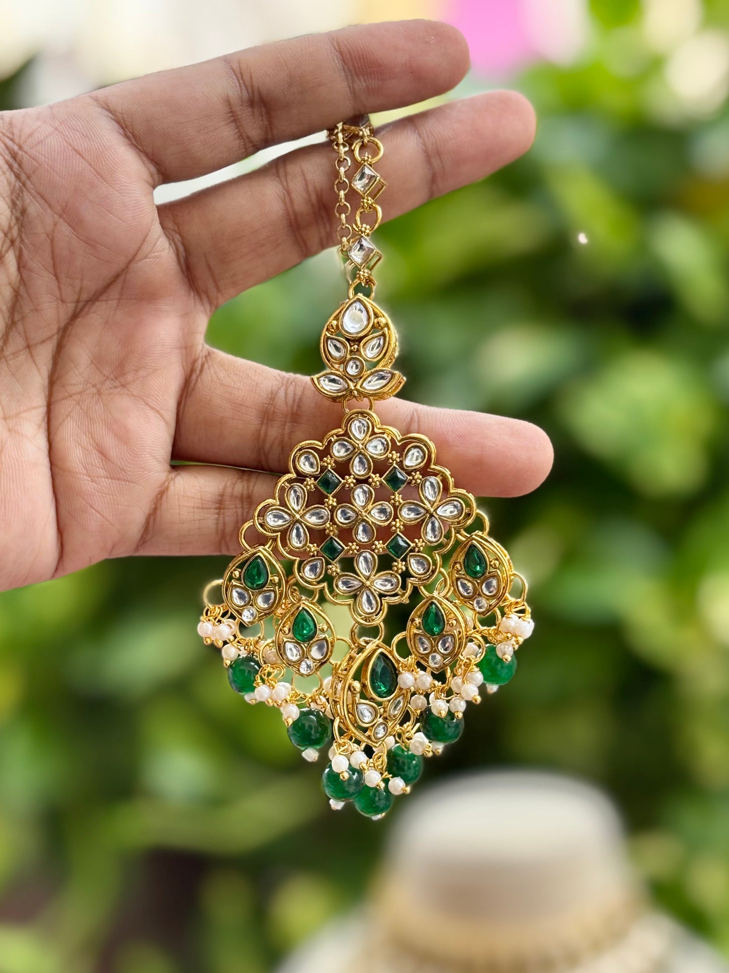 Green Amly Kundan Bridal Jewellery Set