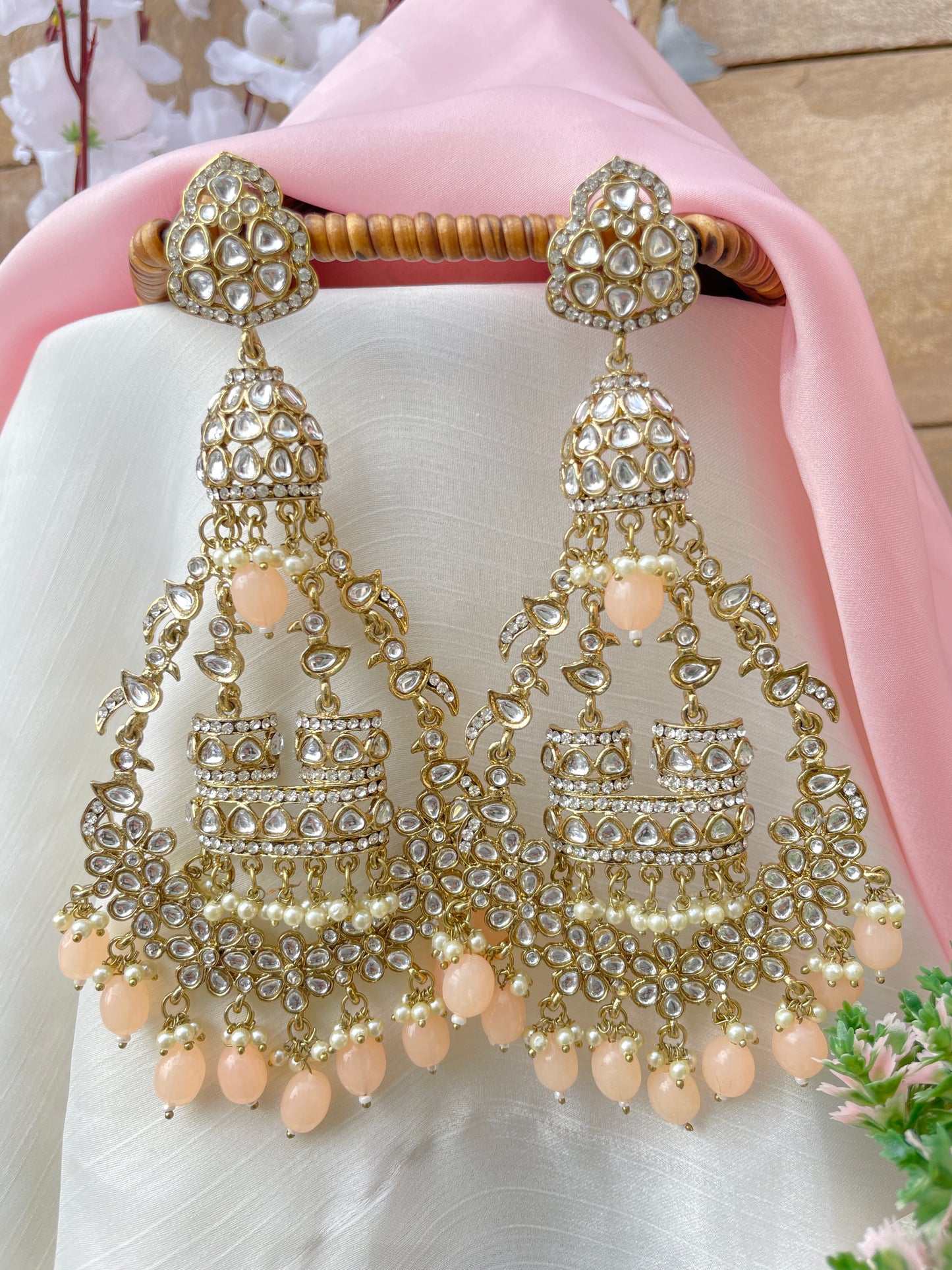 Peach Nidhi Danglers