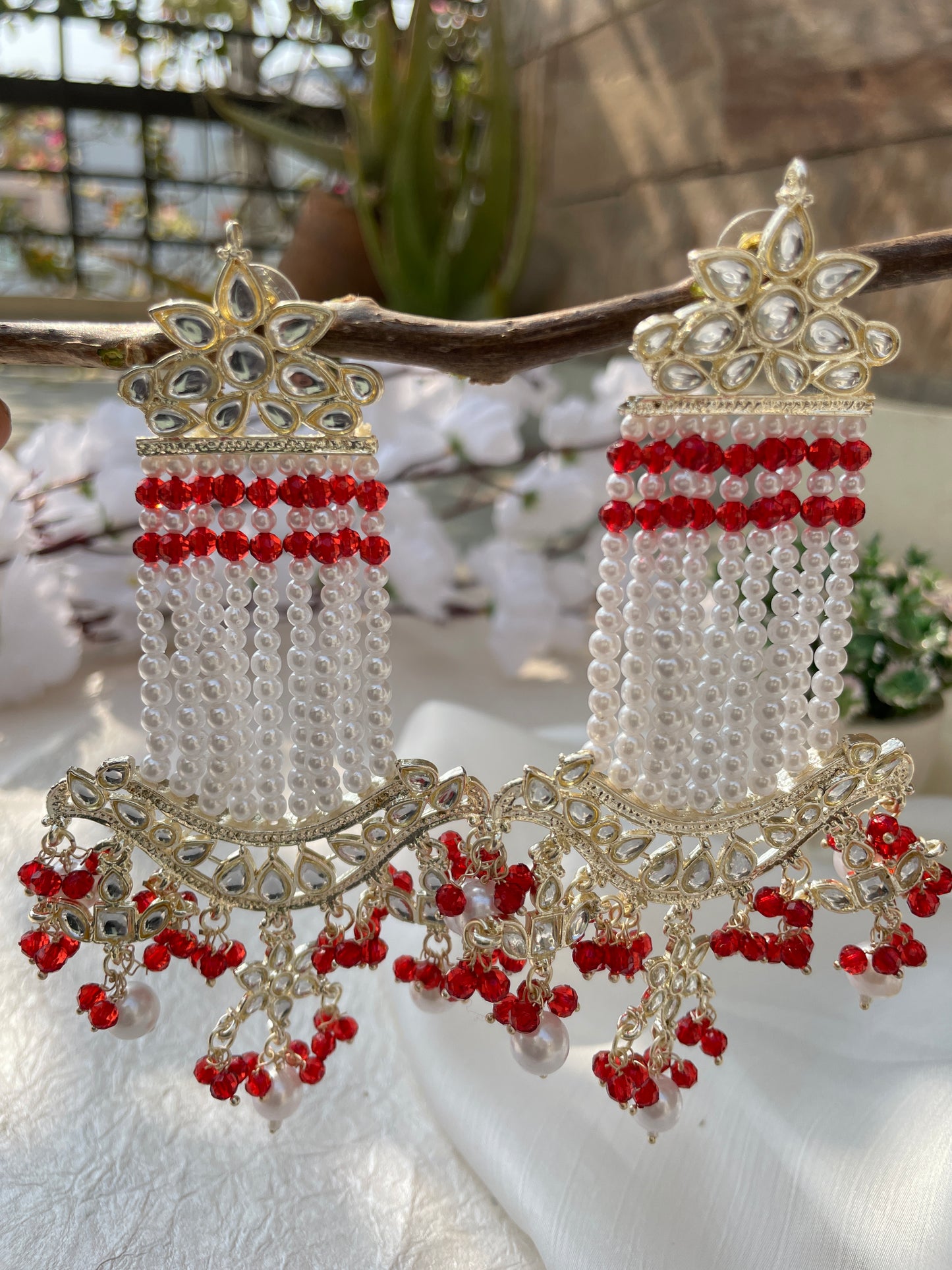 Red Ishita Danglers