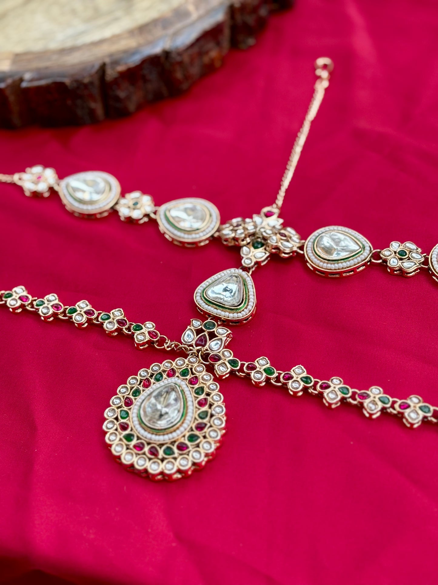 Multicolour Kavya Kundan Bridal Jewellery Set