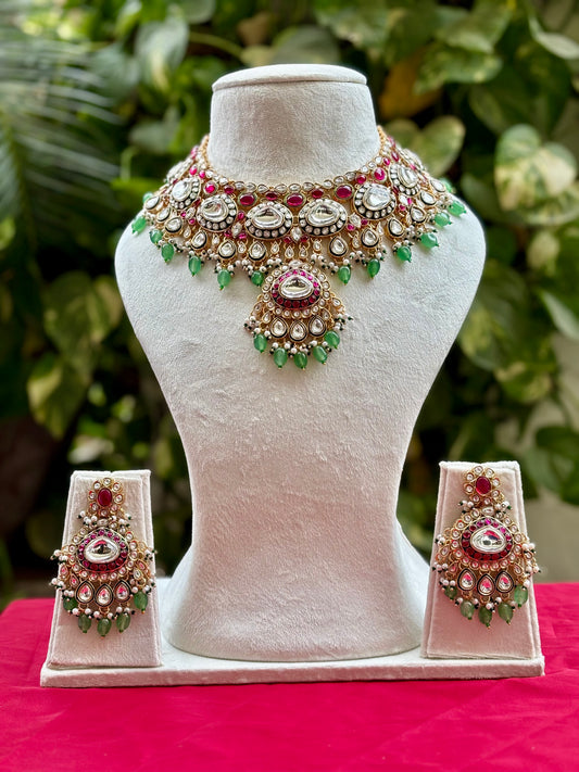 Multicolour Ravya Kundan Bridal Jewellery Set