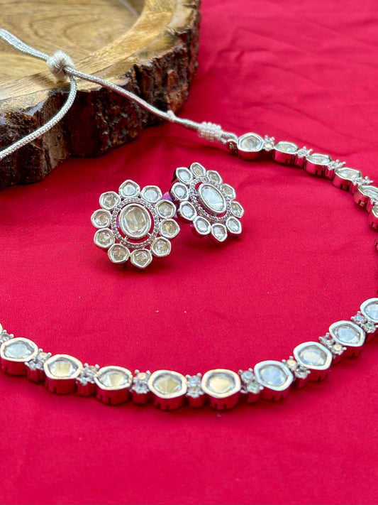 Niyara Silver Kundan Jewellery Set