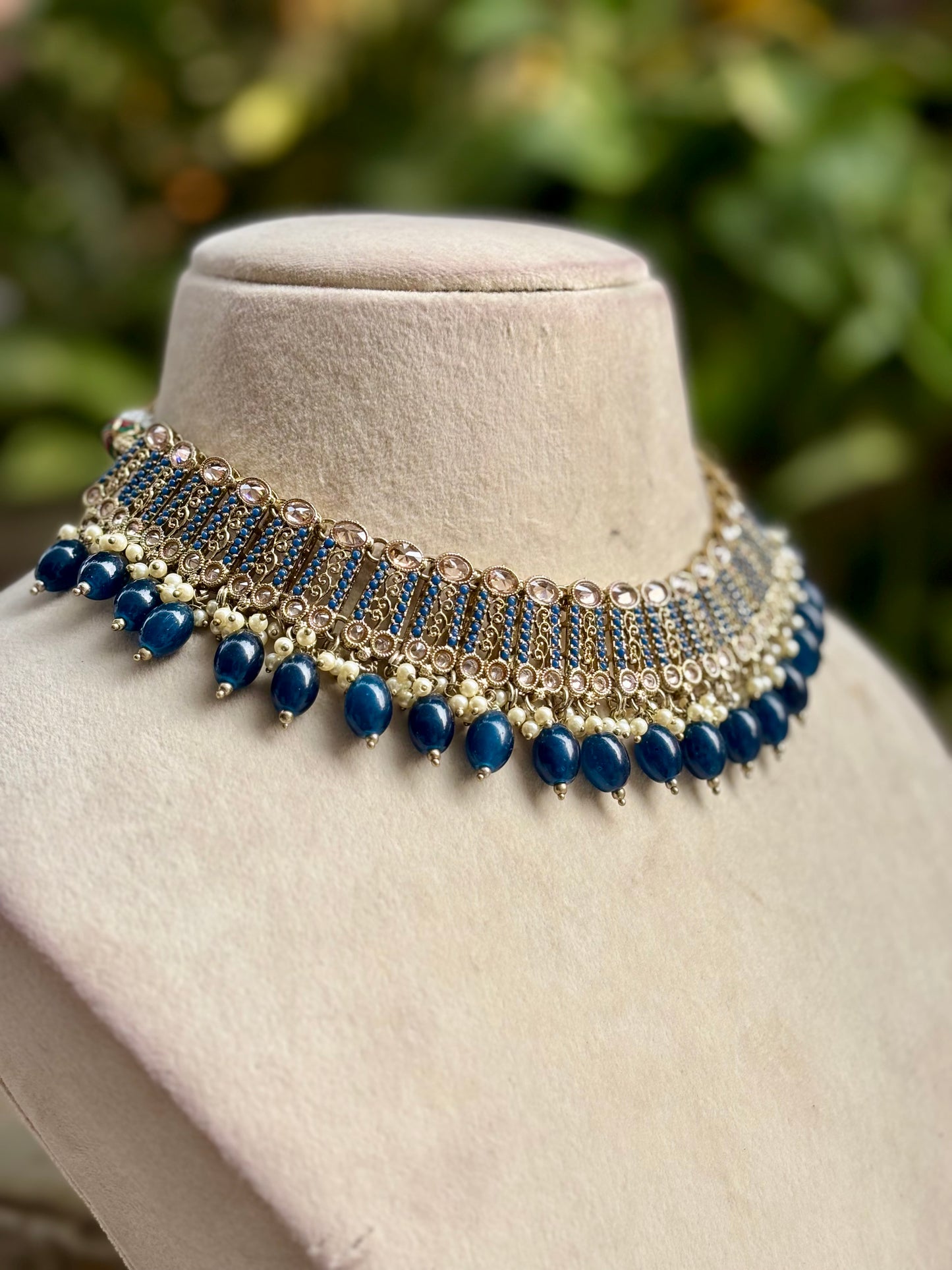 Antique Blue Sonyi Jewellery Set