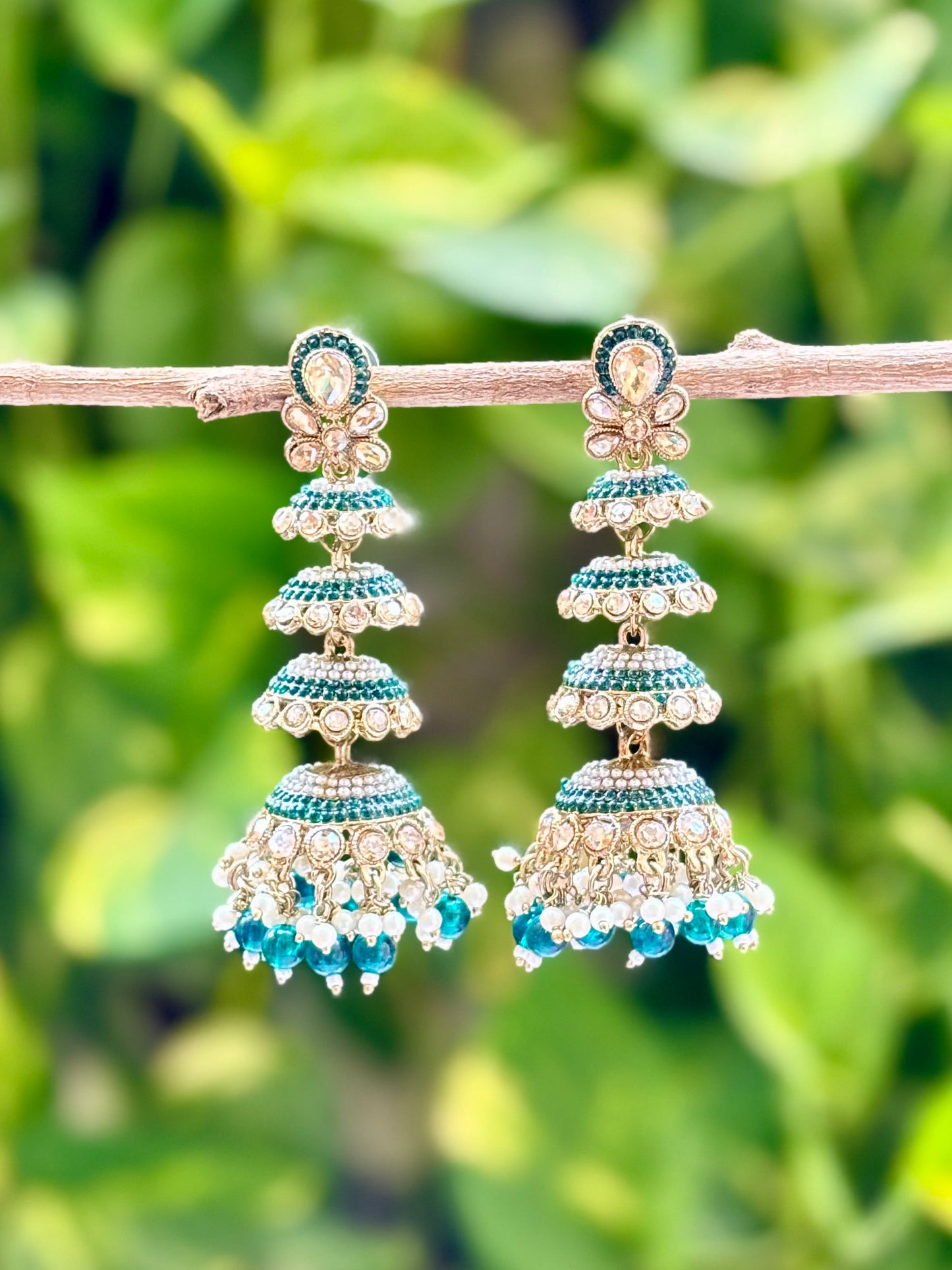Rama Green Aadha Jhumkis