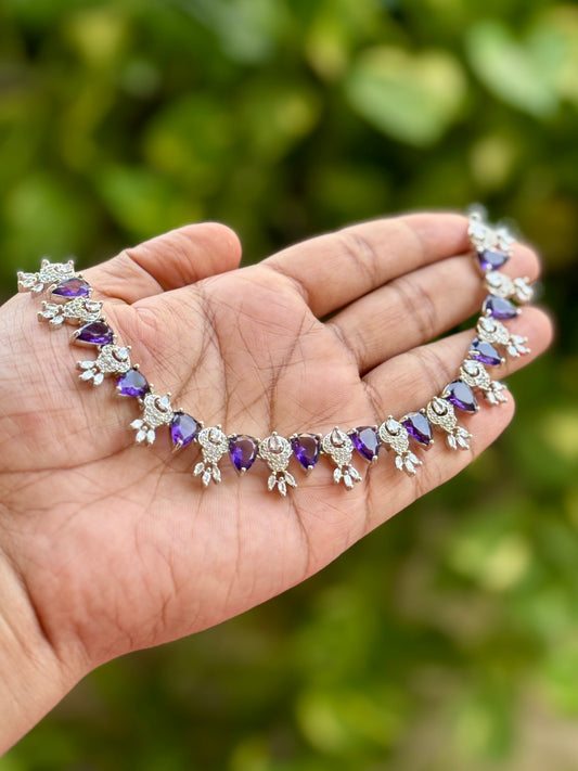 Purple Amara Zirconia Jewellery Set