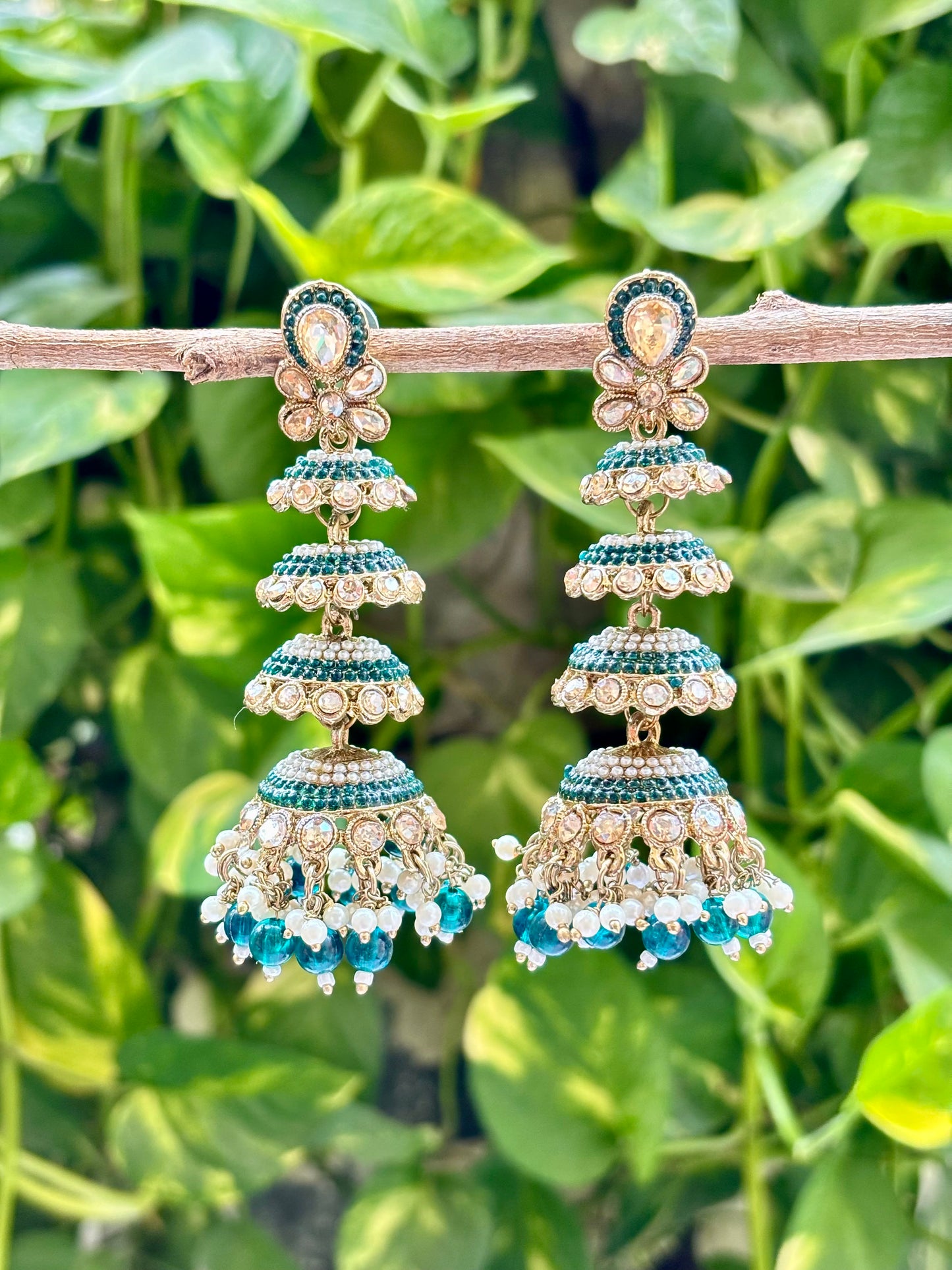 Rama Green Aadha Jhumkis
