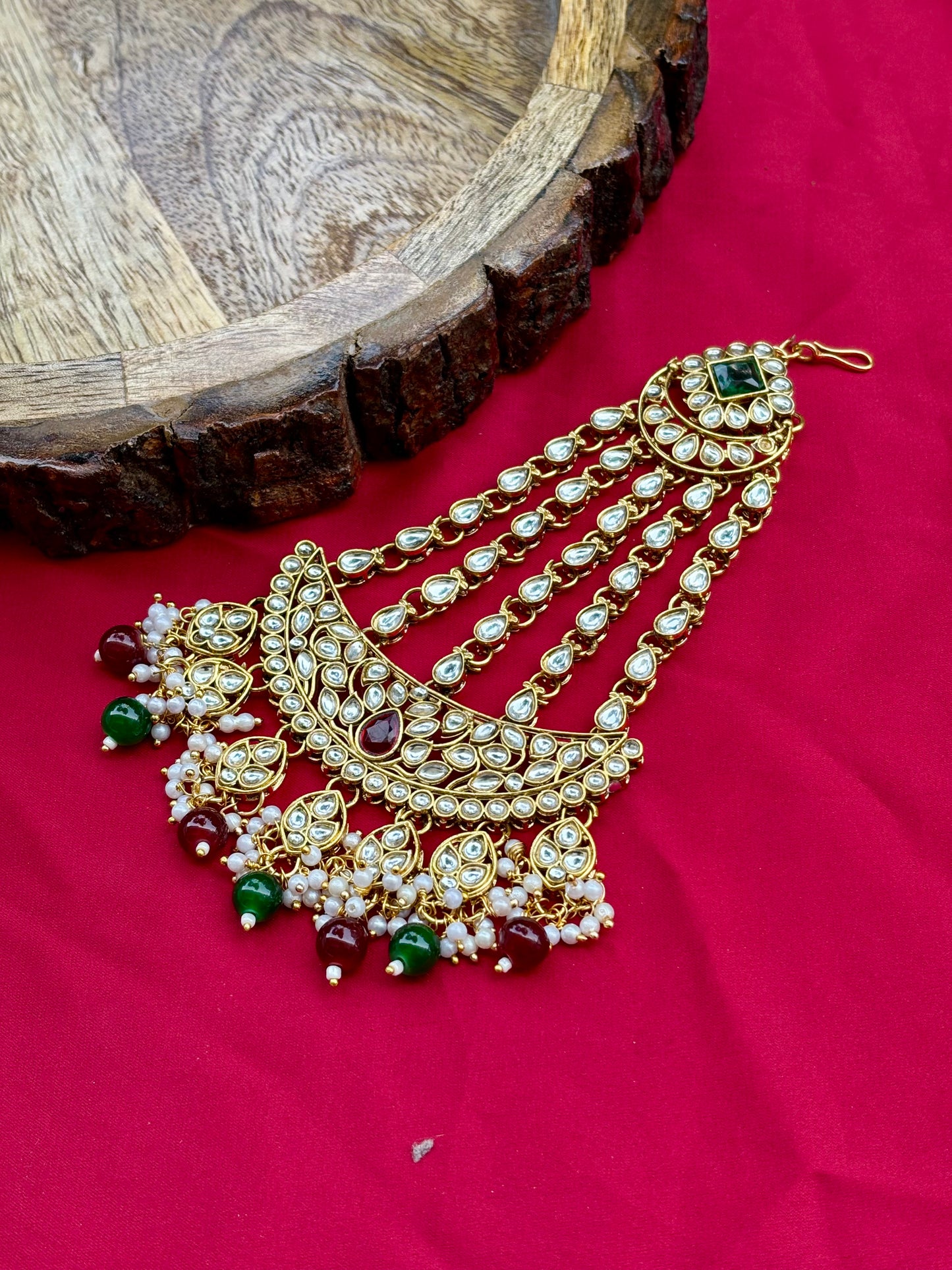 Multicolour Amly Kundan Bridal Jewellery Set