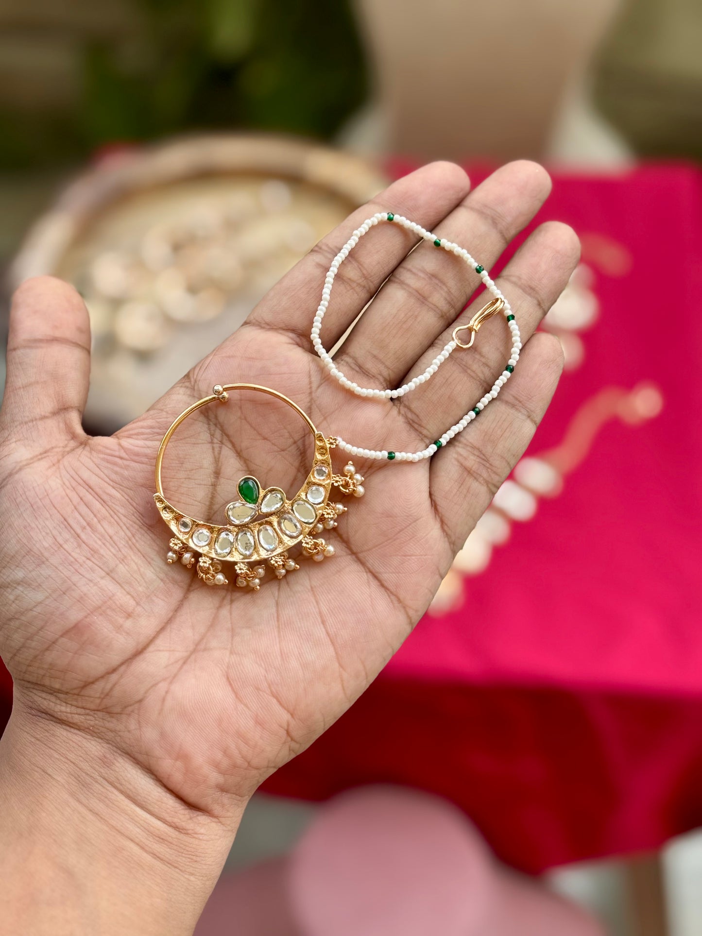 Emerald Ravya Kundan Bridal Jewellery Set