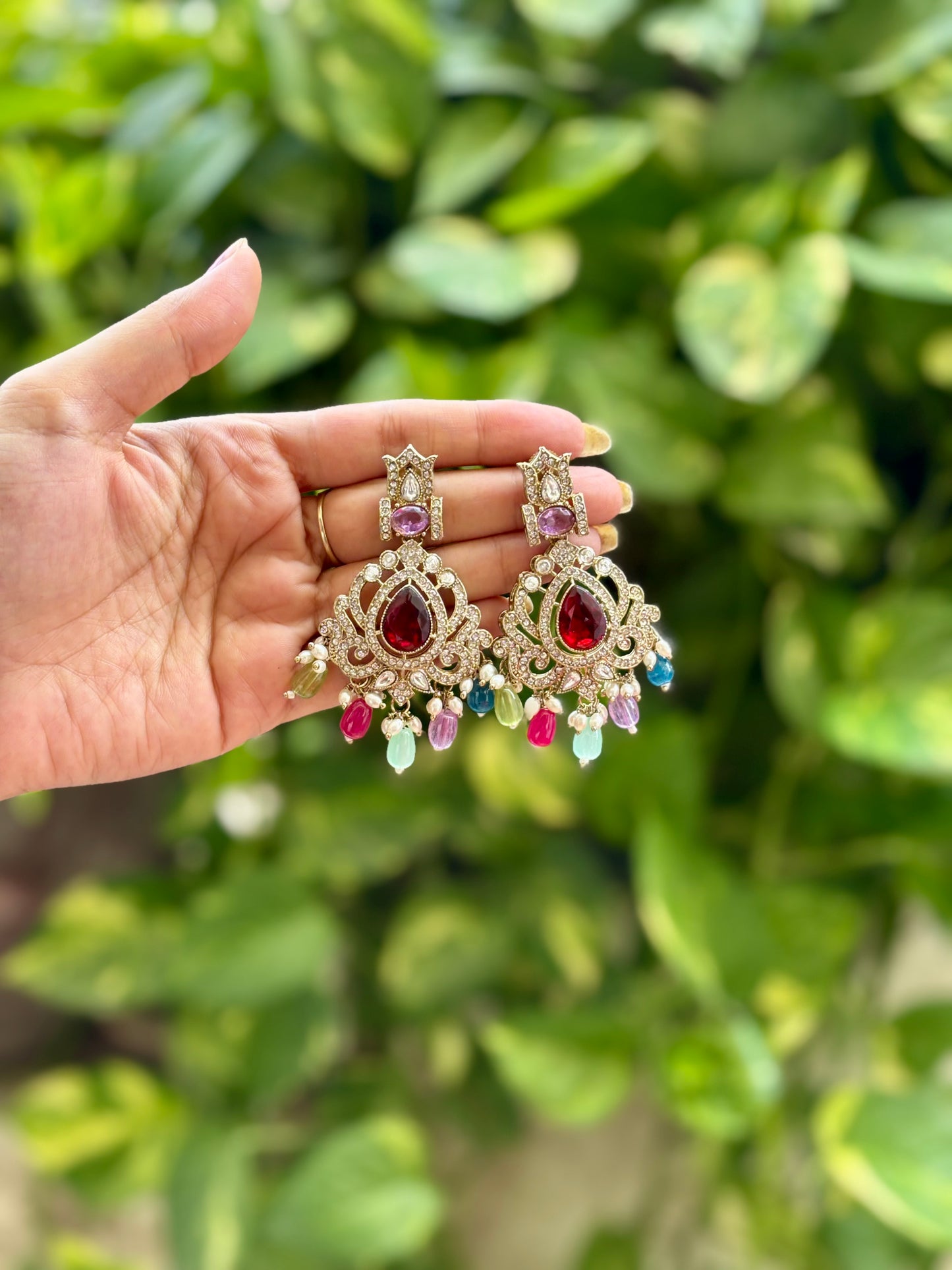 Multicolour Sia Kundan Jewellery Set