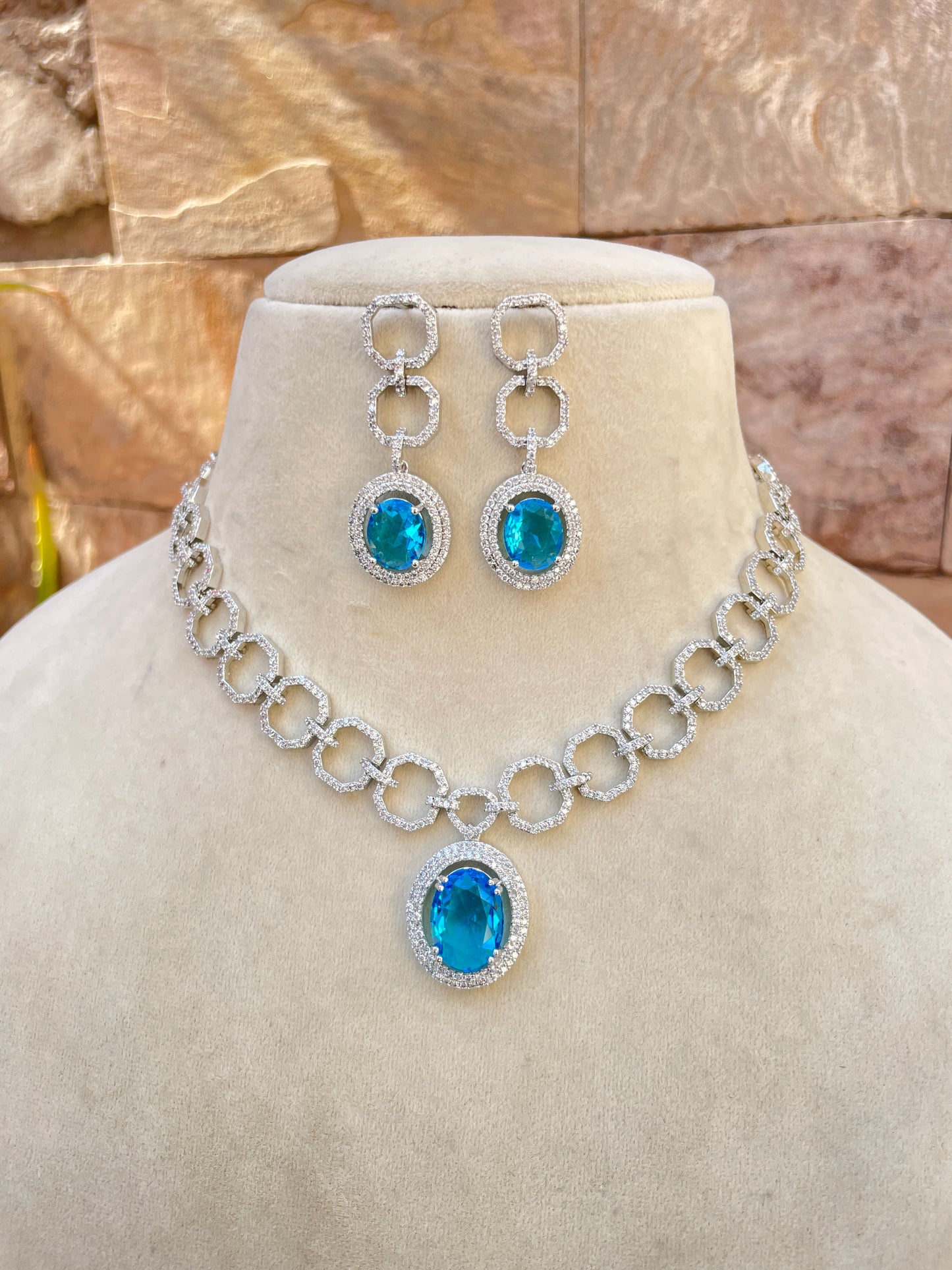Aqua Kaya Zirconia Necklace