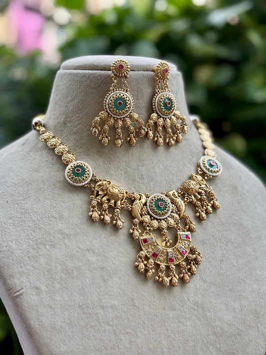 Multicolour Ambha Heritage Jewellery Set