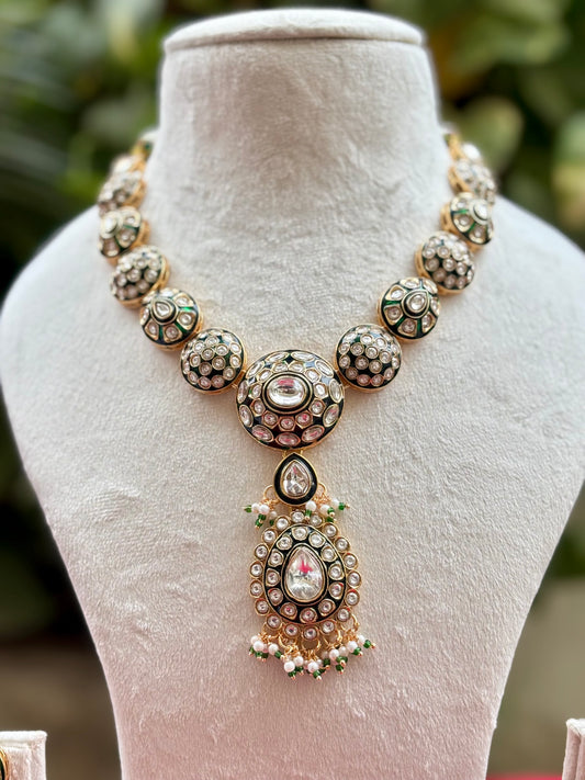 Green Reshu Kundan Bridal Jewellery Set