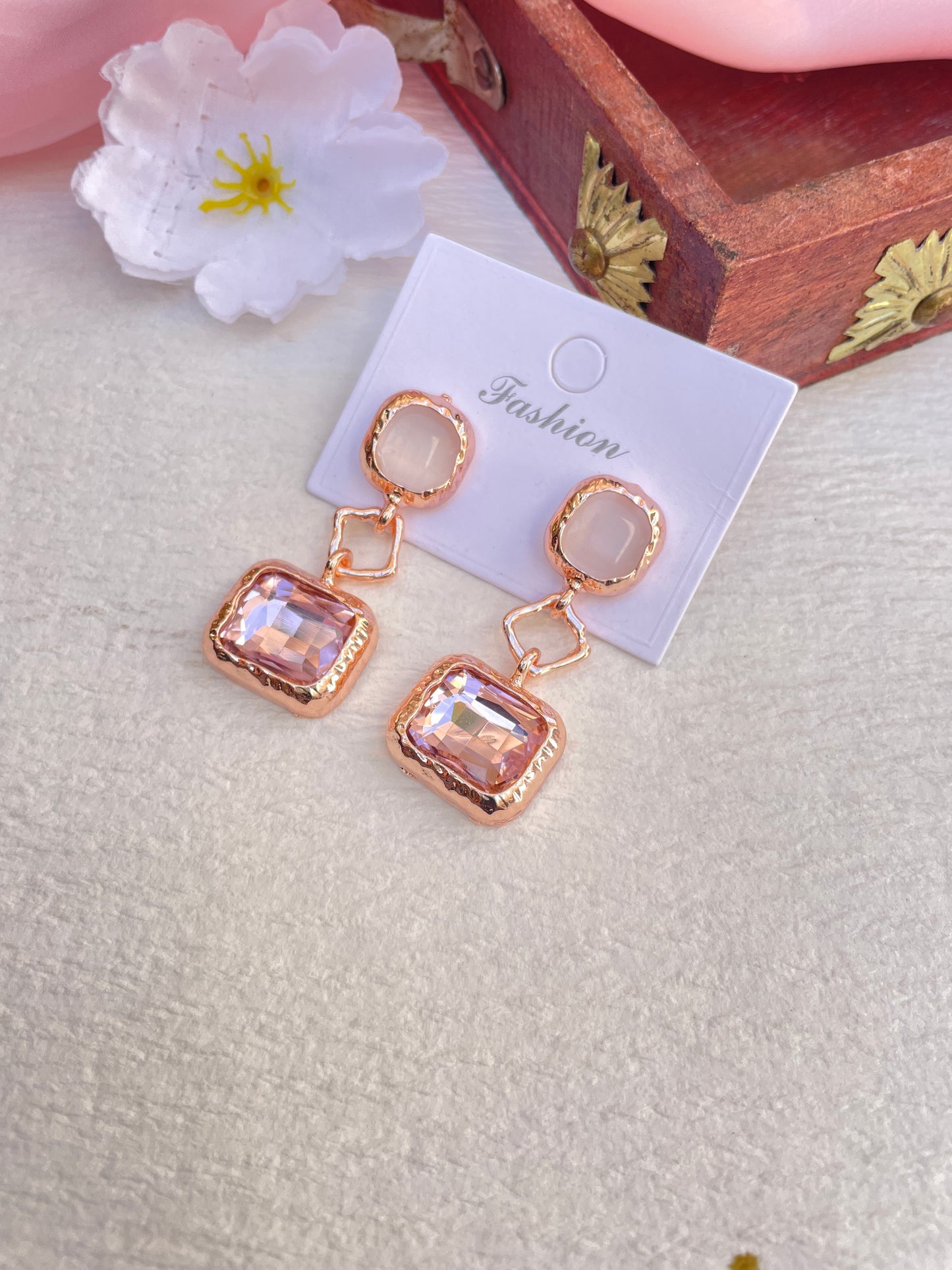Pink Div Earrings