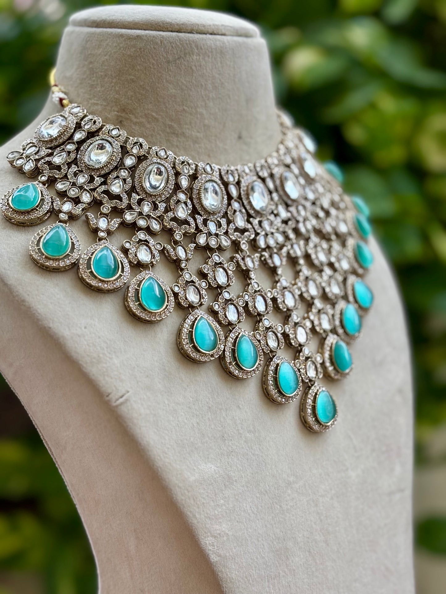 Turquoise Elara Kundan Bridal Jewellery Set