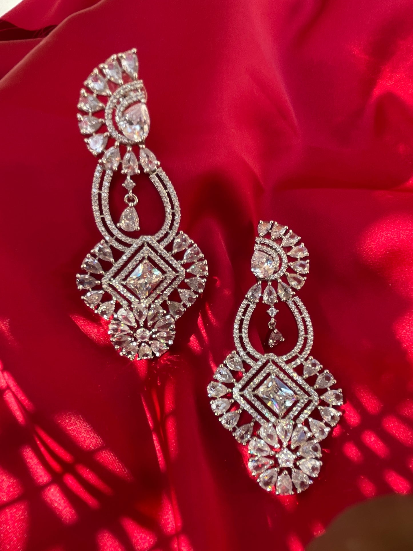 Silver Andy Zirconia Earrings