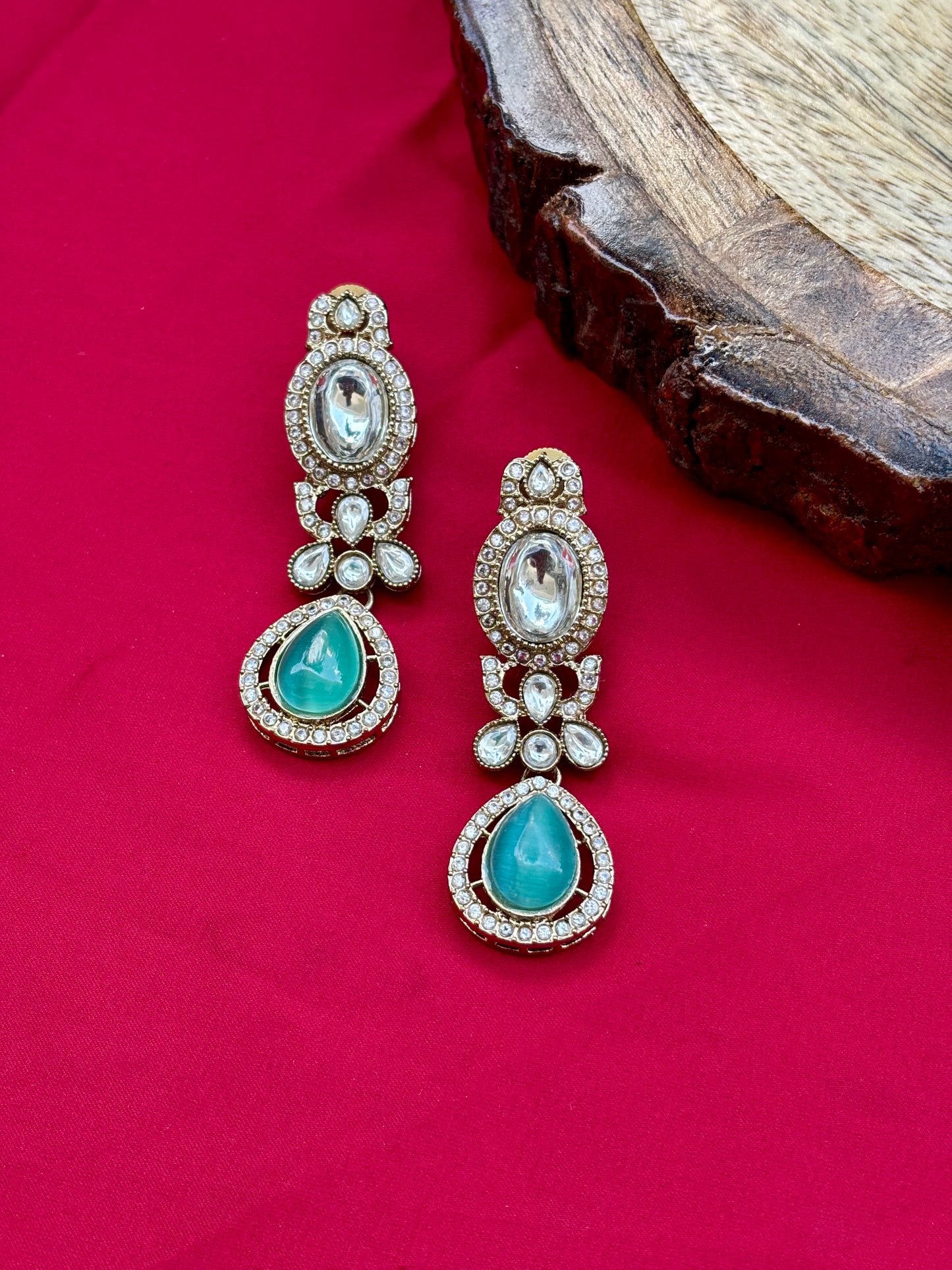 Turquoise Elara Kundan Bridal Jewellery Set