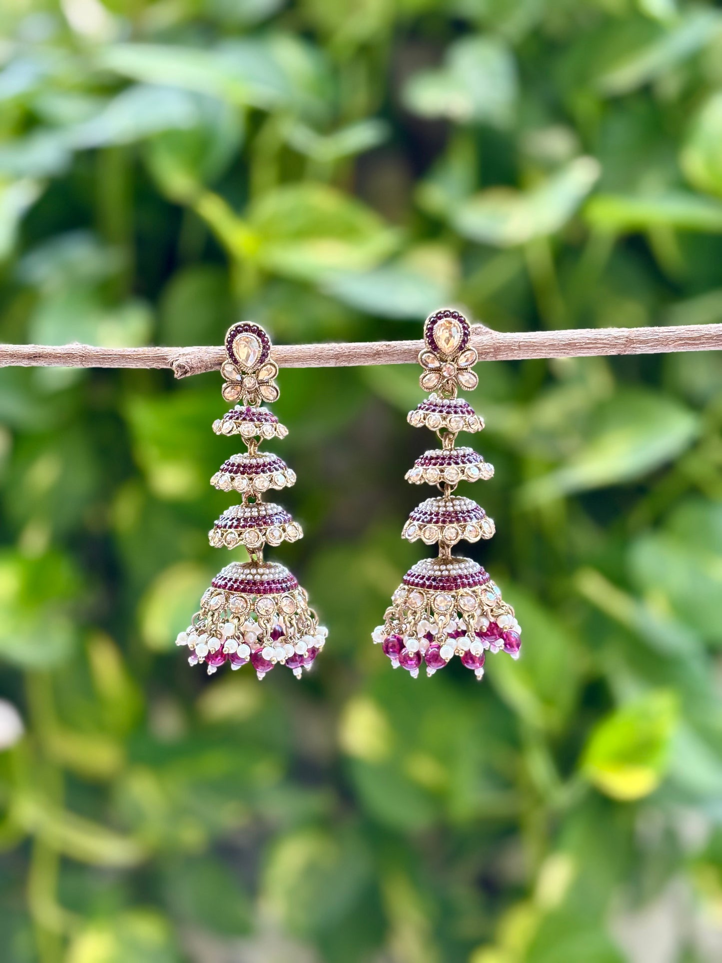 Ruby Aadha Jhumkis