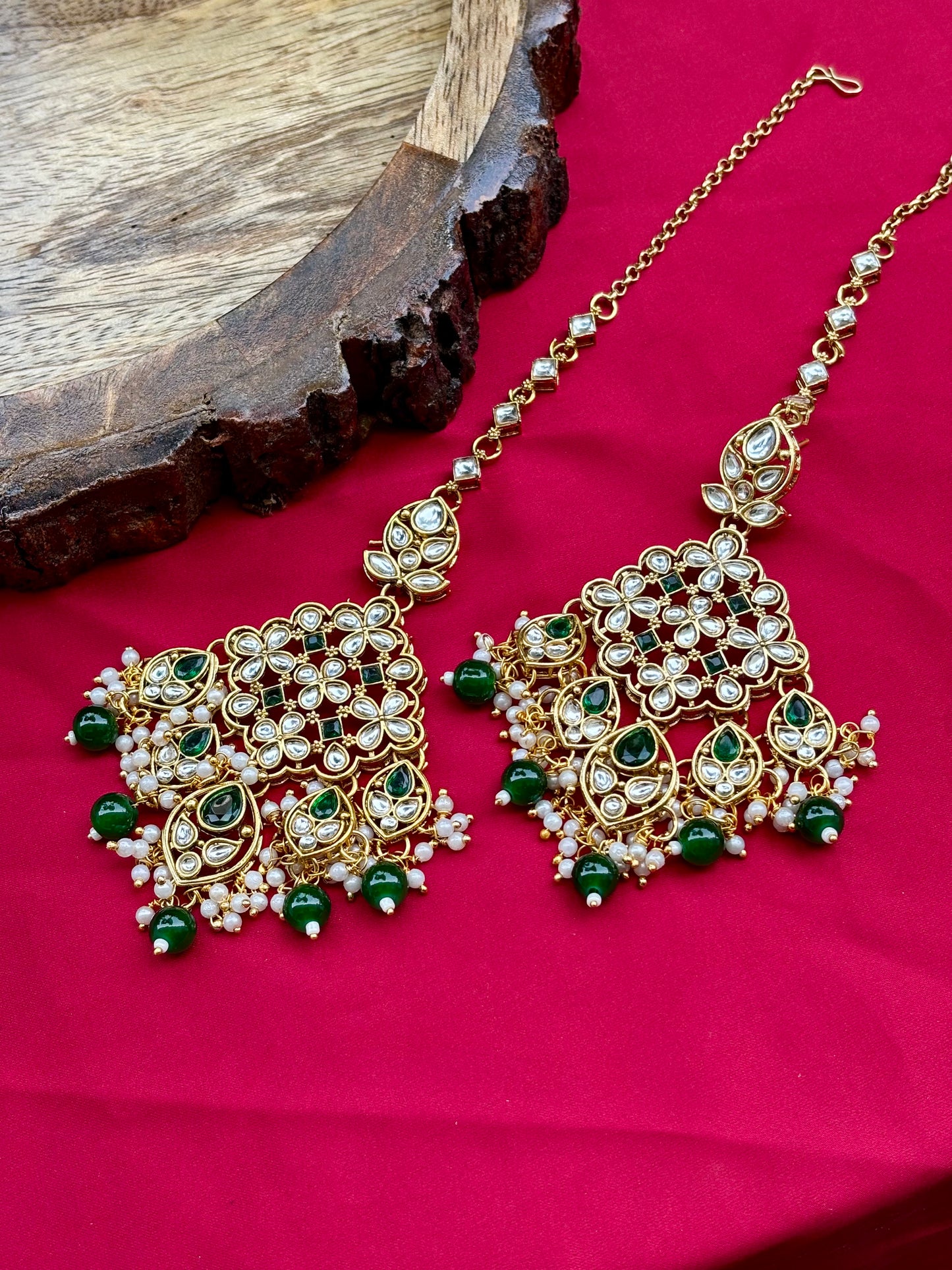 Green Amly Kundan Bridal Jewellery Set