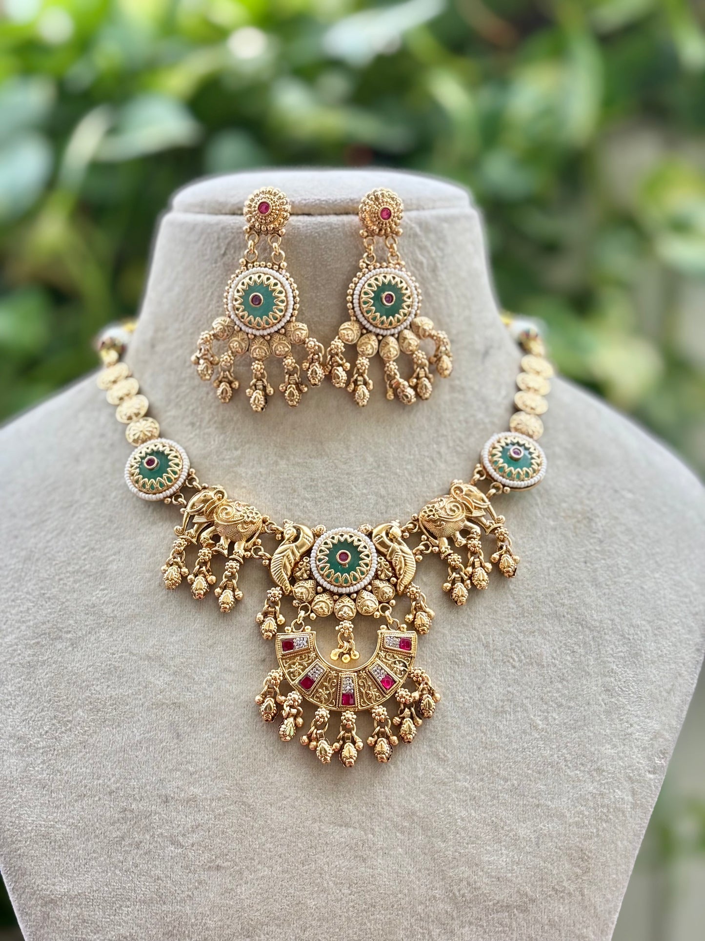 Multicolour Ambha Heritage Jewellery Set