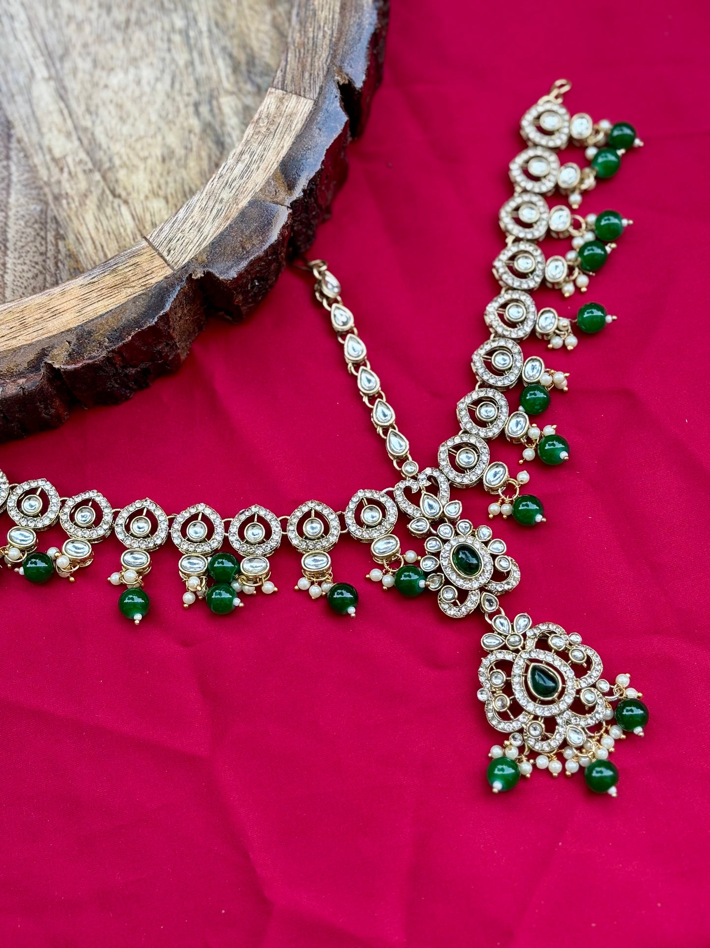 Green Myra Kundan Bridal Jewellery Set