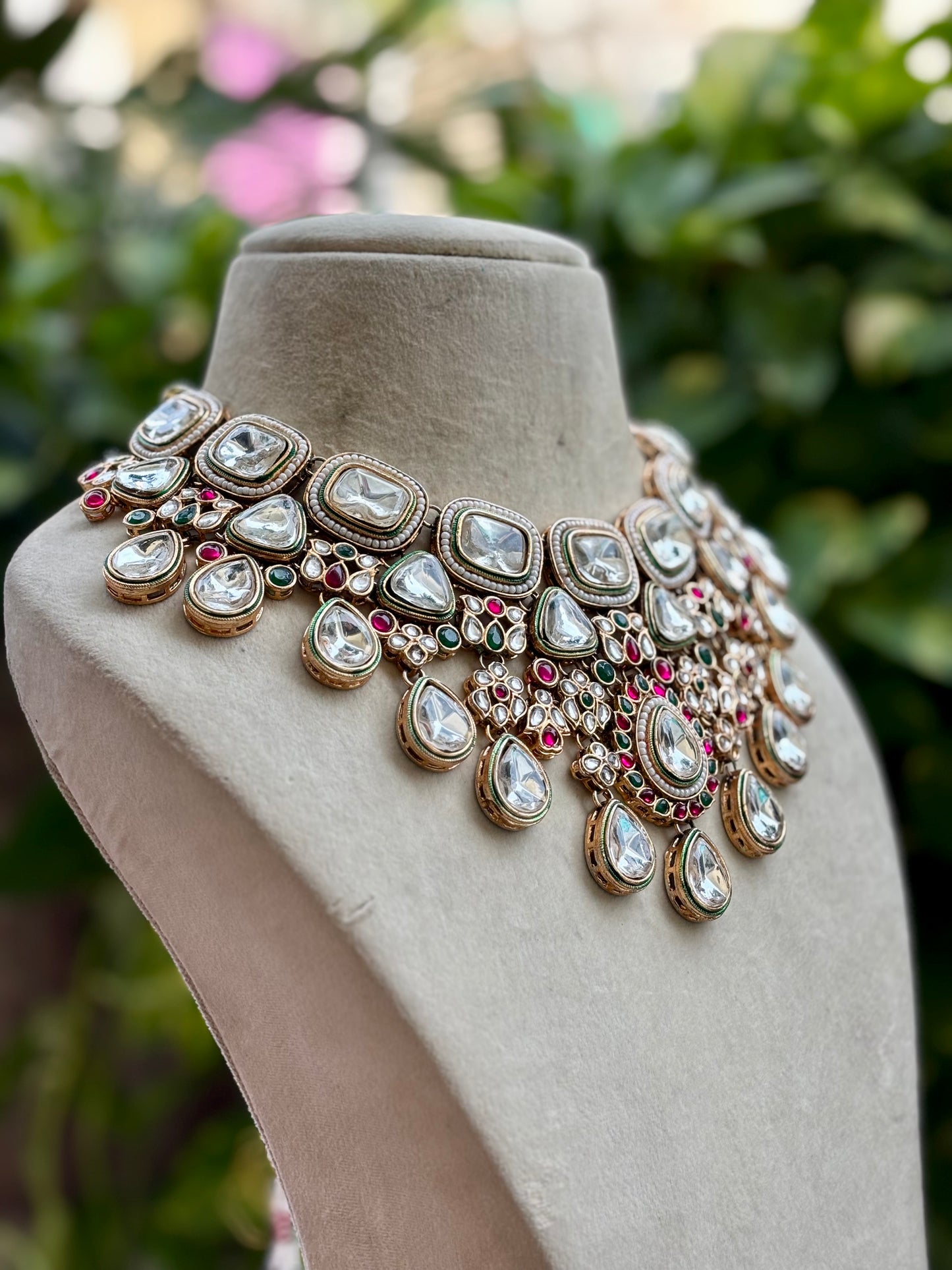 Multicolour Kavya Kundan Bridal Jewellery Set
