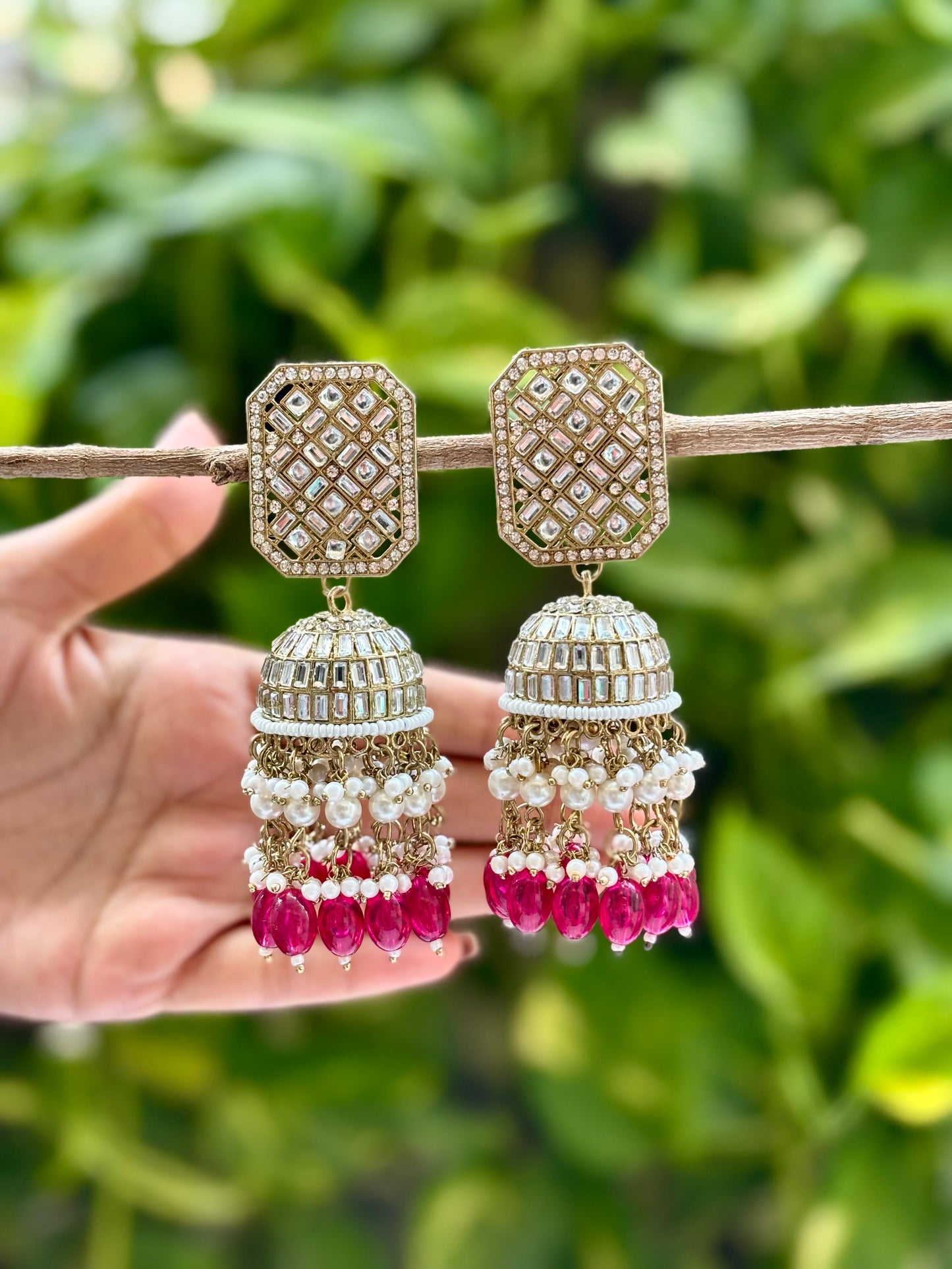 Ruby Sandya Jhumkis
