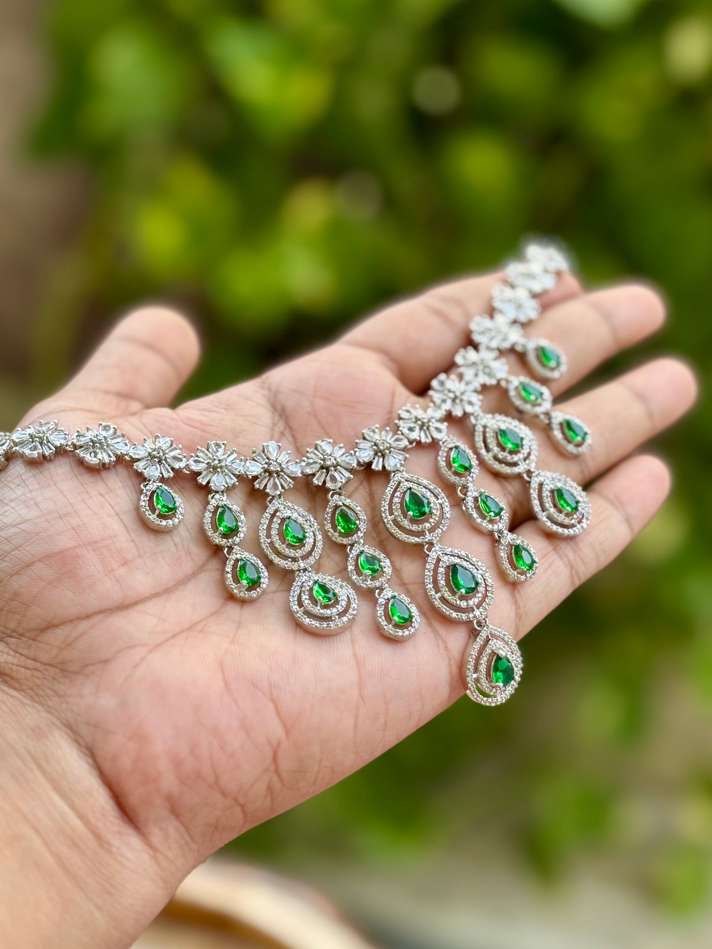 Emerald Meher Zirconia Jewellery Set