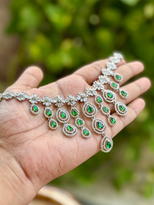 Emerald Meher Zirconia Jewellery Set