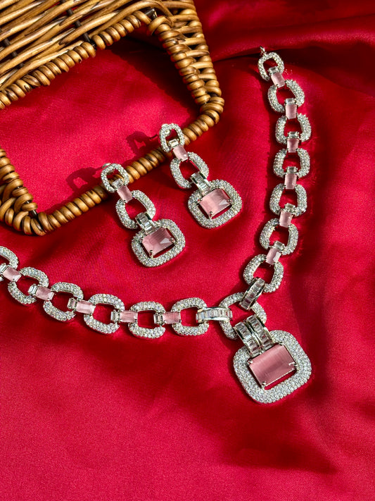 Pink Raini Zirconia Jewellery Set