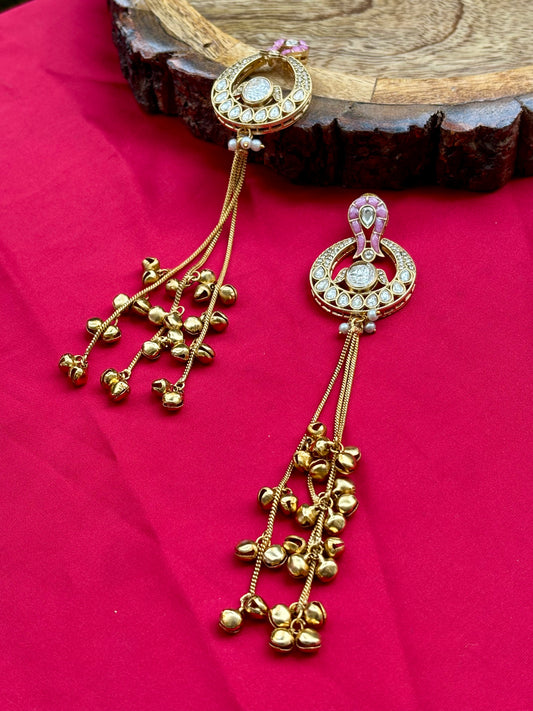 Pink Noor Kashmiri Earrings