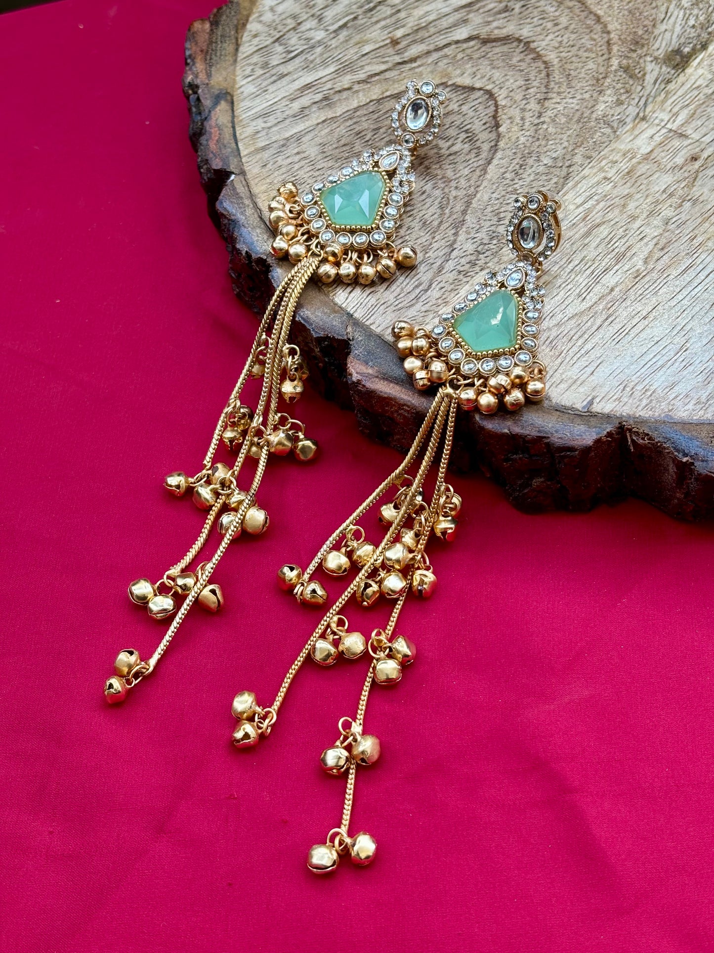 Mint Ayla Kashmiri Earrings