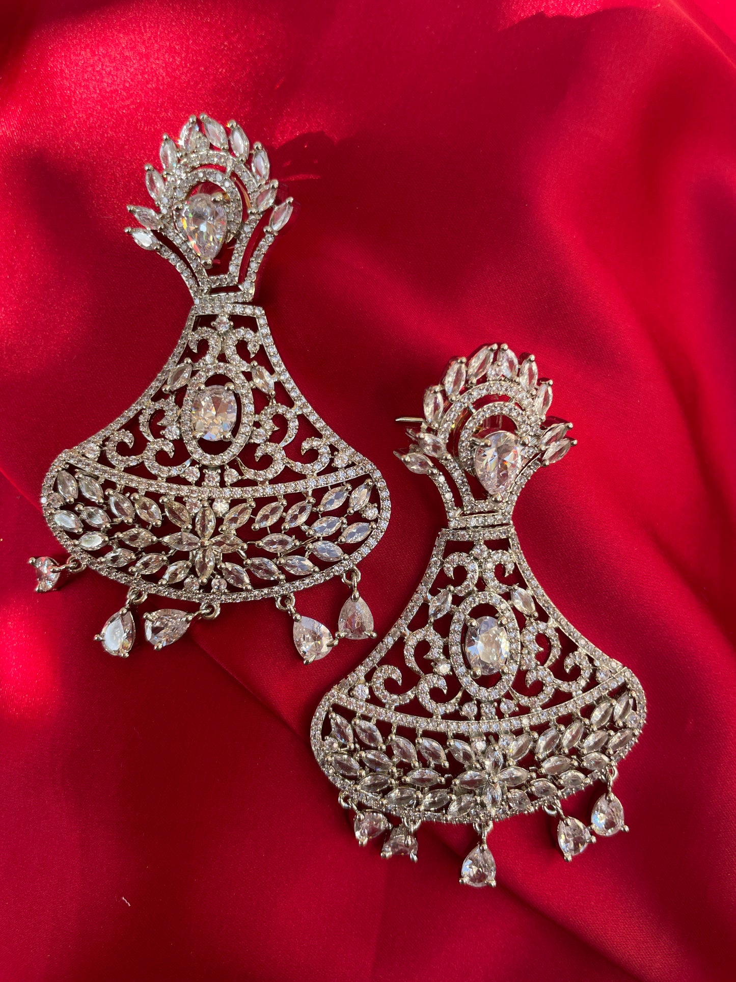 Silver Uma Zirconia Earrings