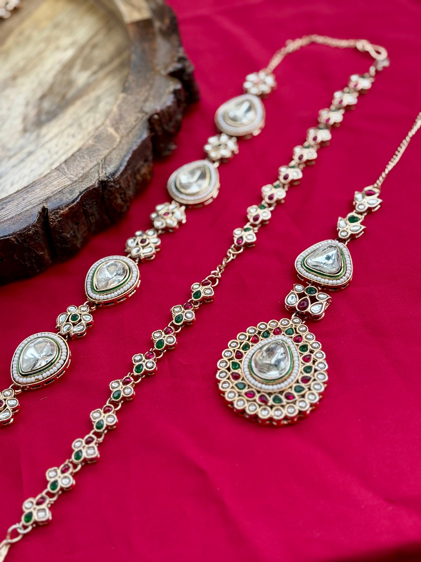 Multicolour Kavya Kundan Bridal Jewellery Set