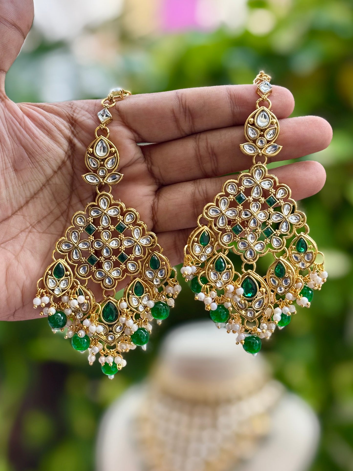 Green Amly Kundan Bridal Jewellery Set