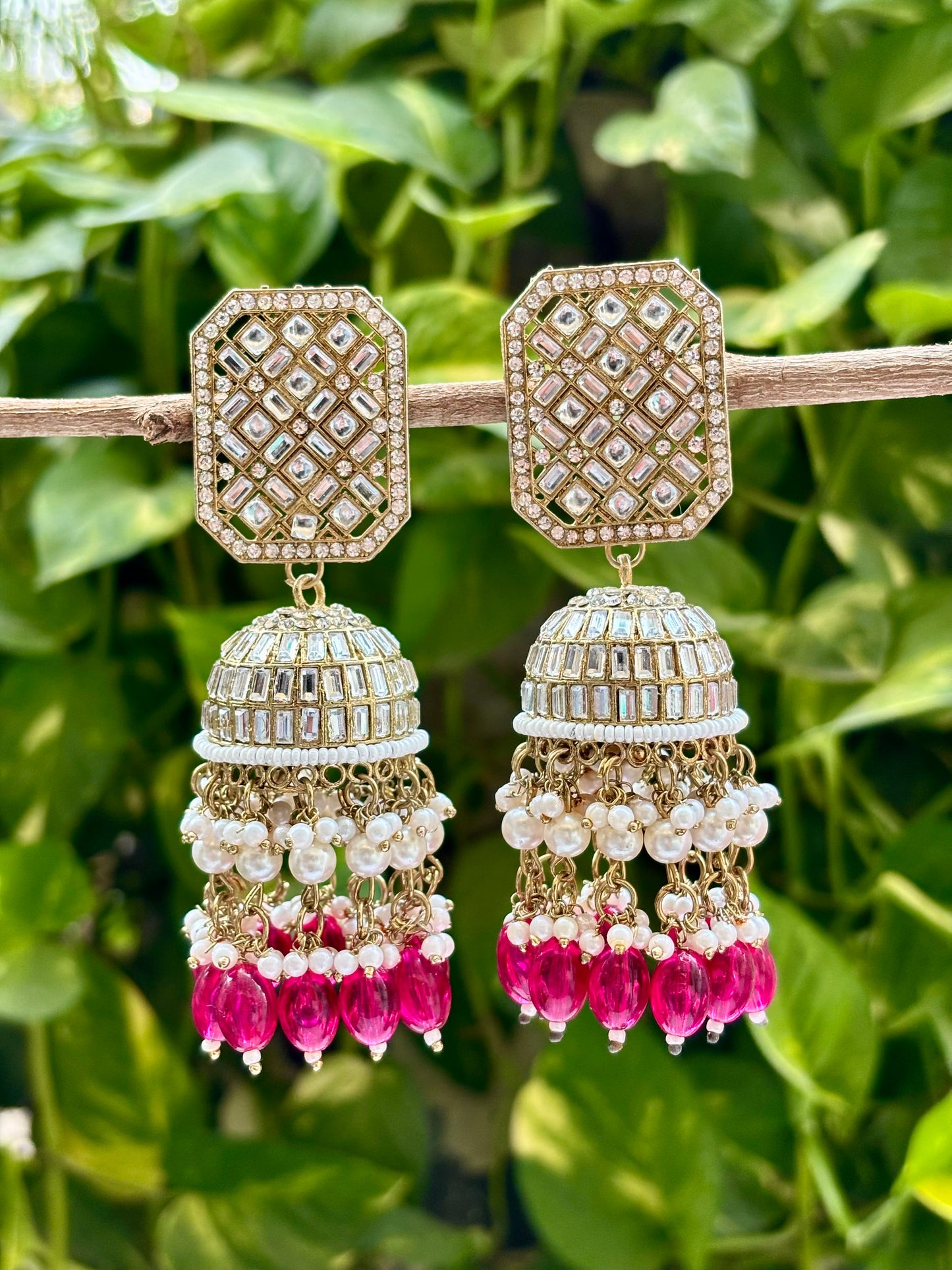Ruby Sandya Jhumkis