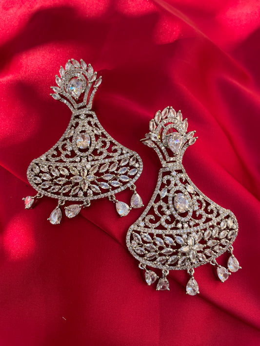 Silver Uma Zirconia Earrings