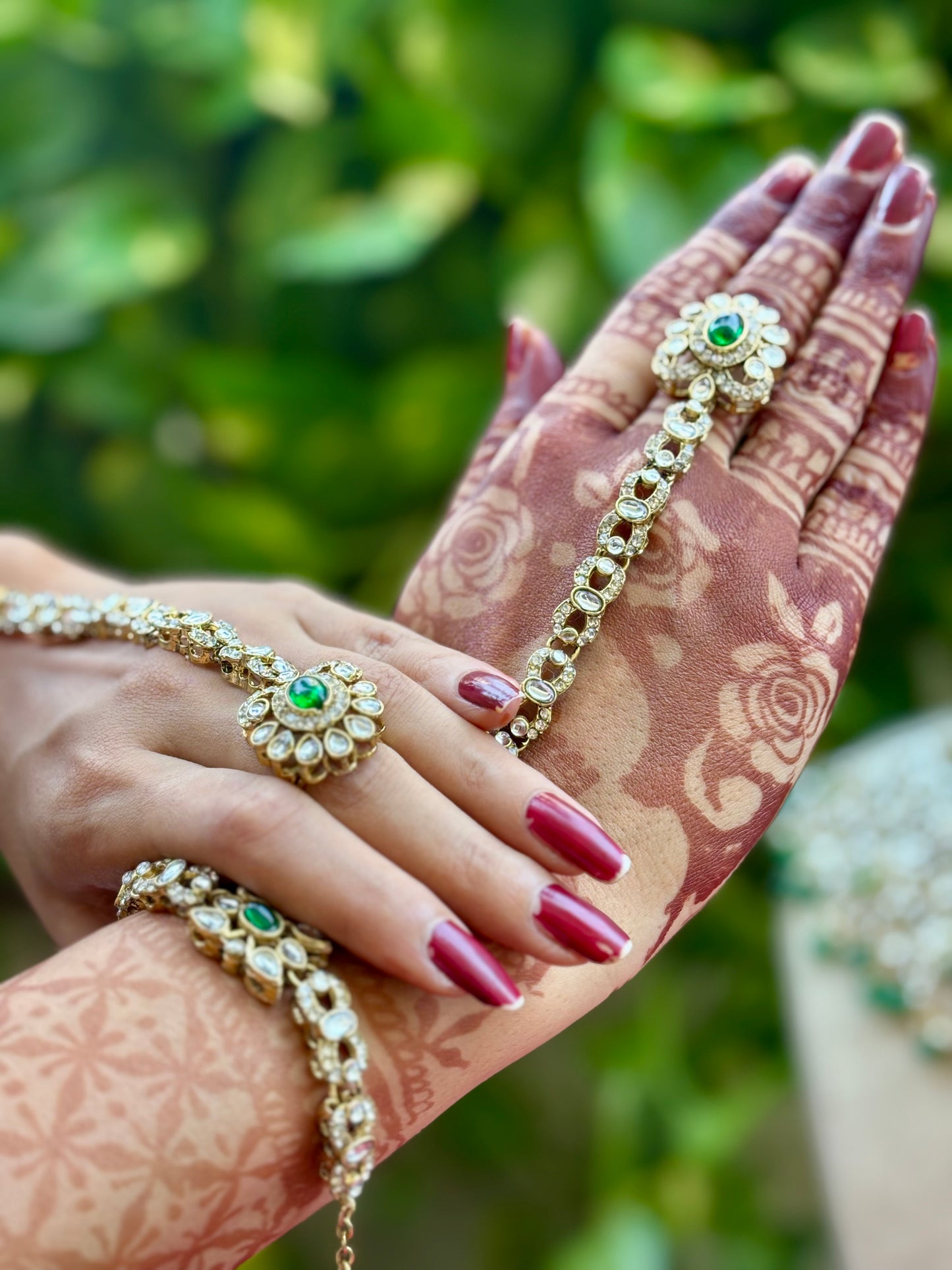 Green Myra Kundan Bridal Jewellery Set