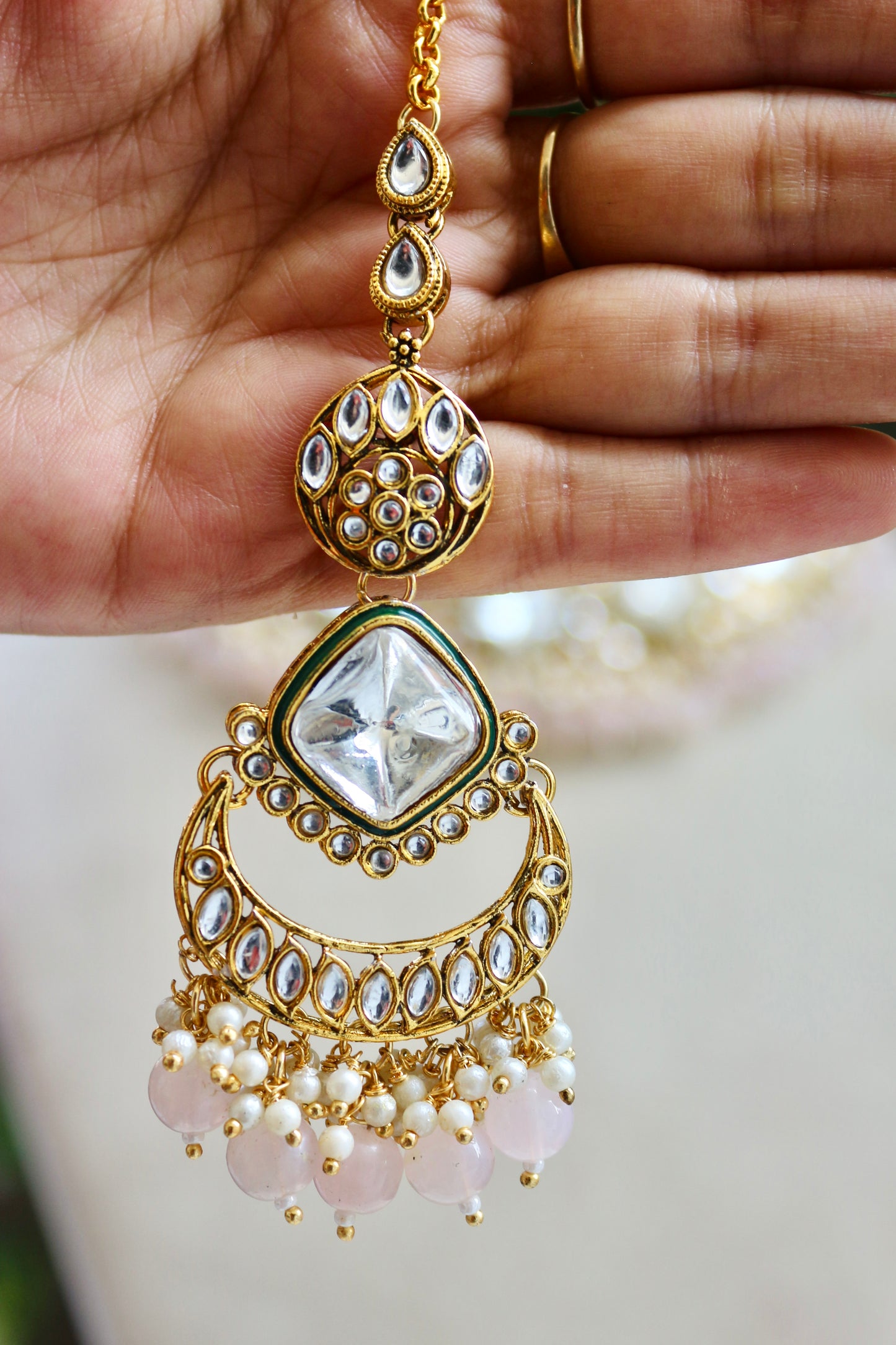 Pink Pari Kundan Jewellery Set