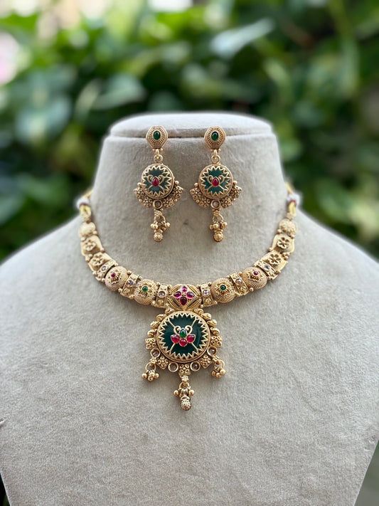 Multicolour Aksha Heritage Jewellery Set