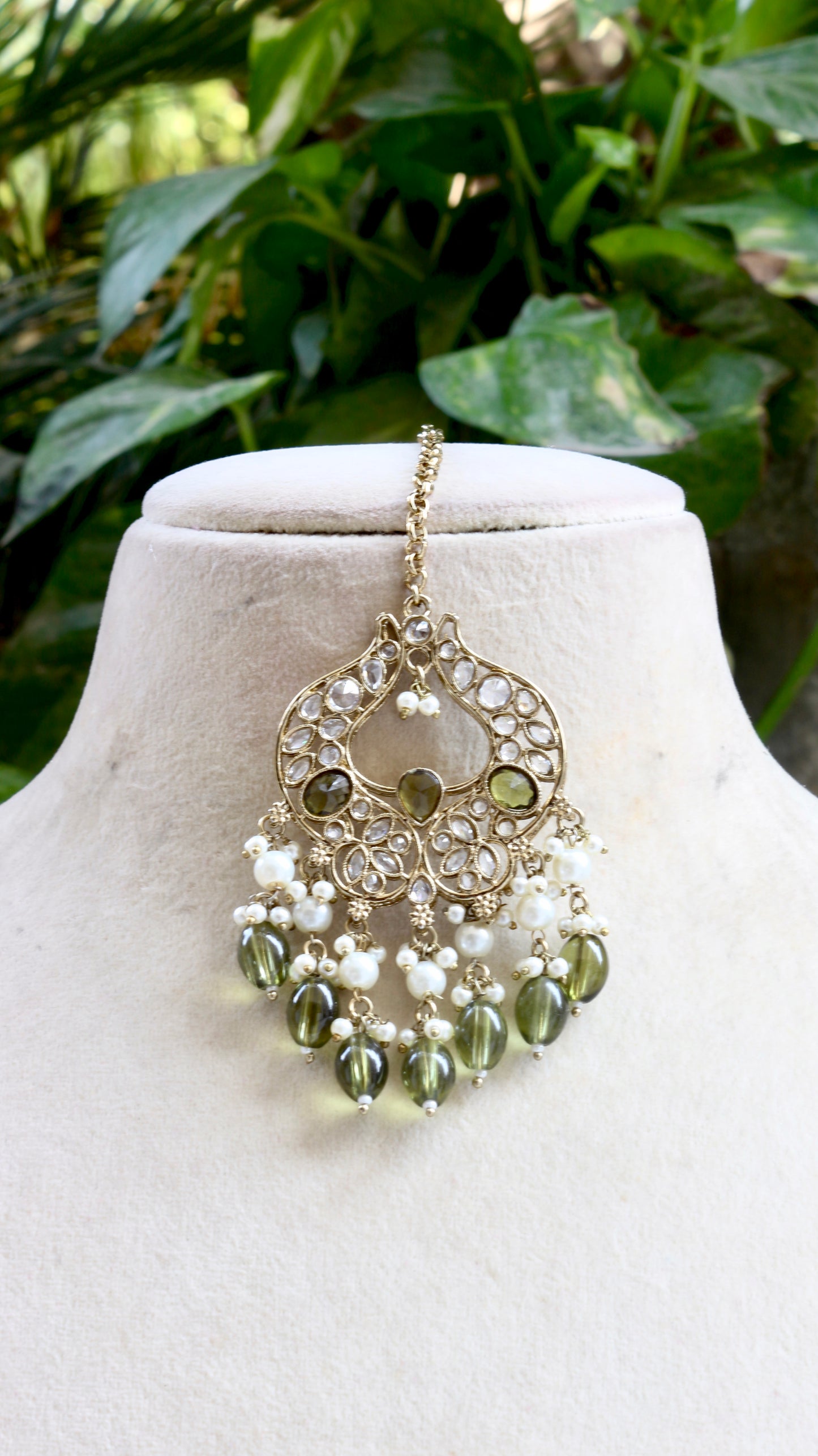 Mehendi Green Maya Antique Jewellery Set